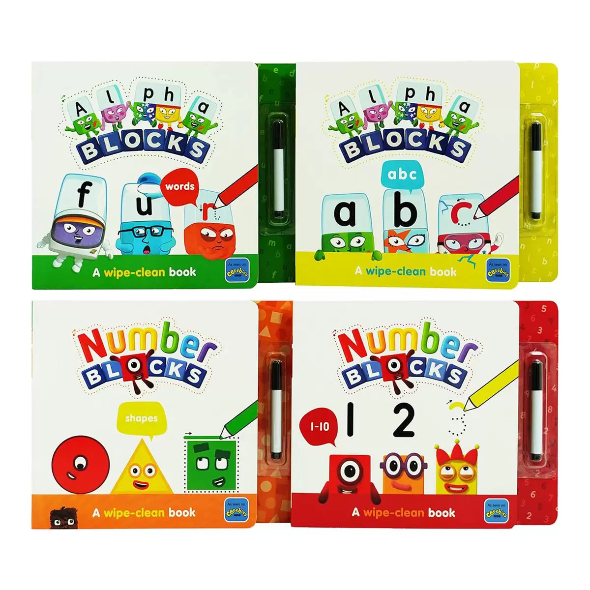 Wipe-Clean Number Blocks in 2 Options: 'Let's Learn' or 'My First' Numbers &
