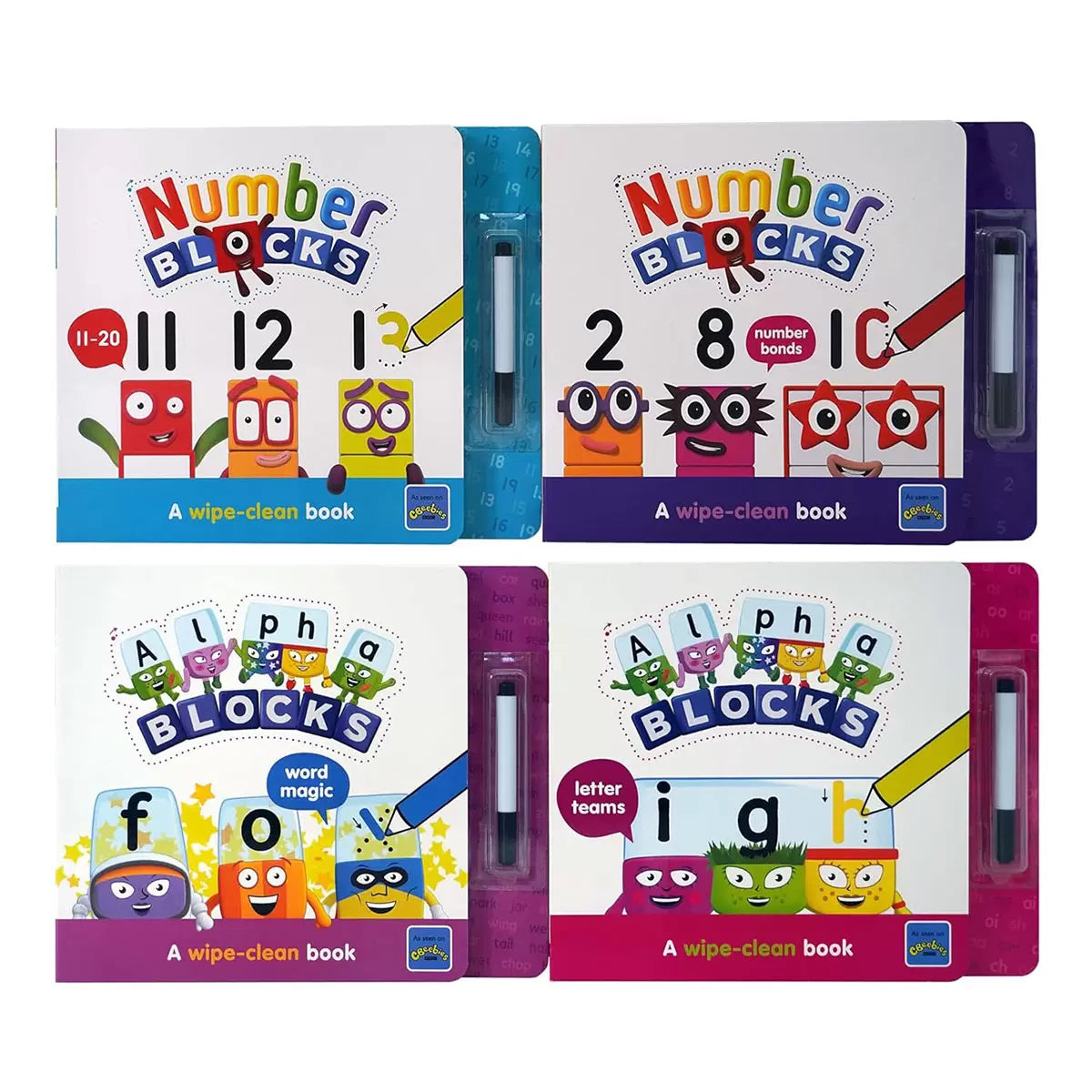 Wipe-Clean Number Blocks in 2 Options: 'Let's Learn' or 'My First' Numbers &