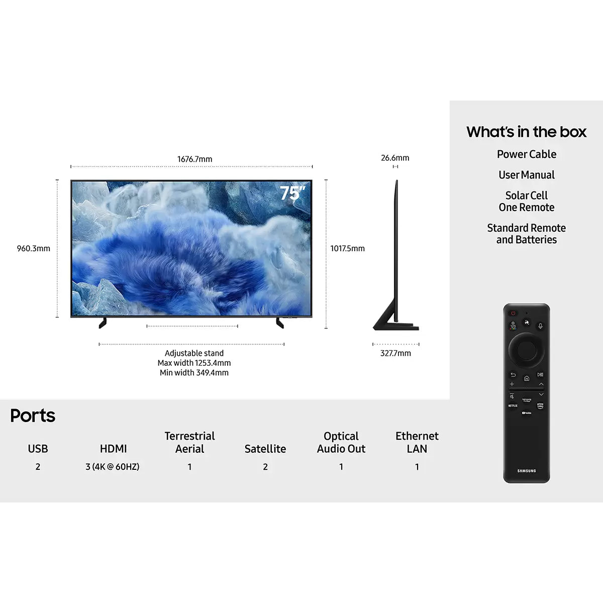 Samsung QE75Q8FAAUXXU 75 Inch QLED 4K Ultra HD Smart TV