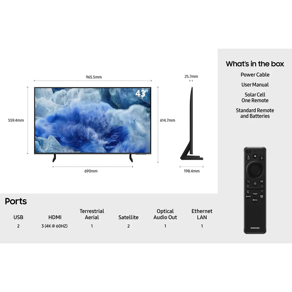 Samsung QE43Q8FAAUXXU 43 Inch QLED 4K Ultra HD Smart TV 5