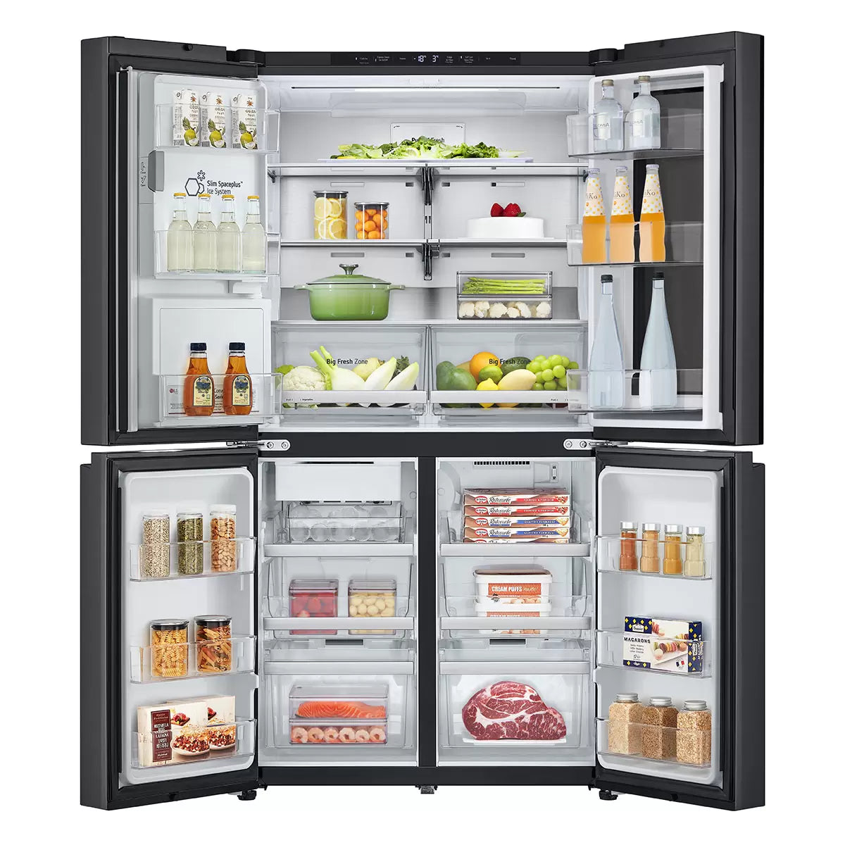 LG GMG96CRAFT Side By Side Fridge Freezer, E Rated, in Black Brushed Steel