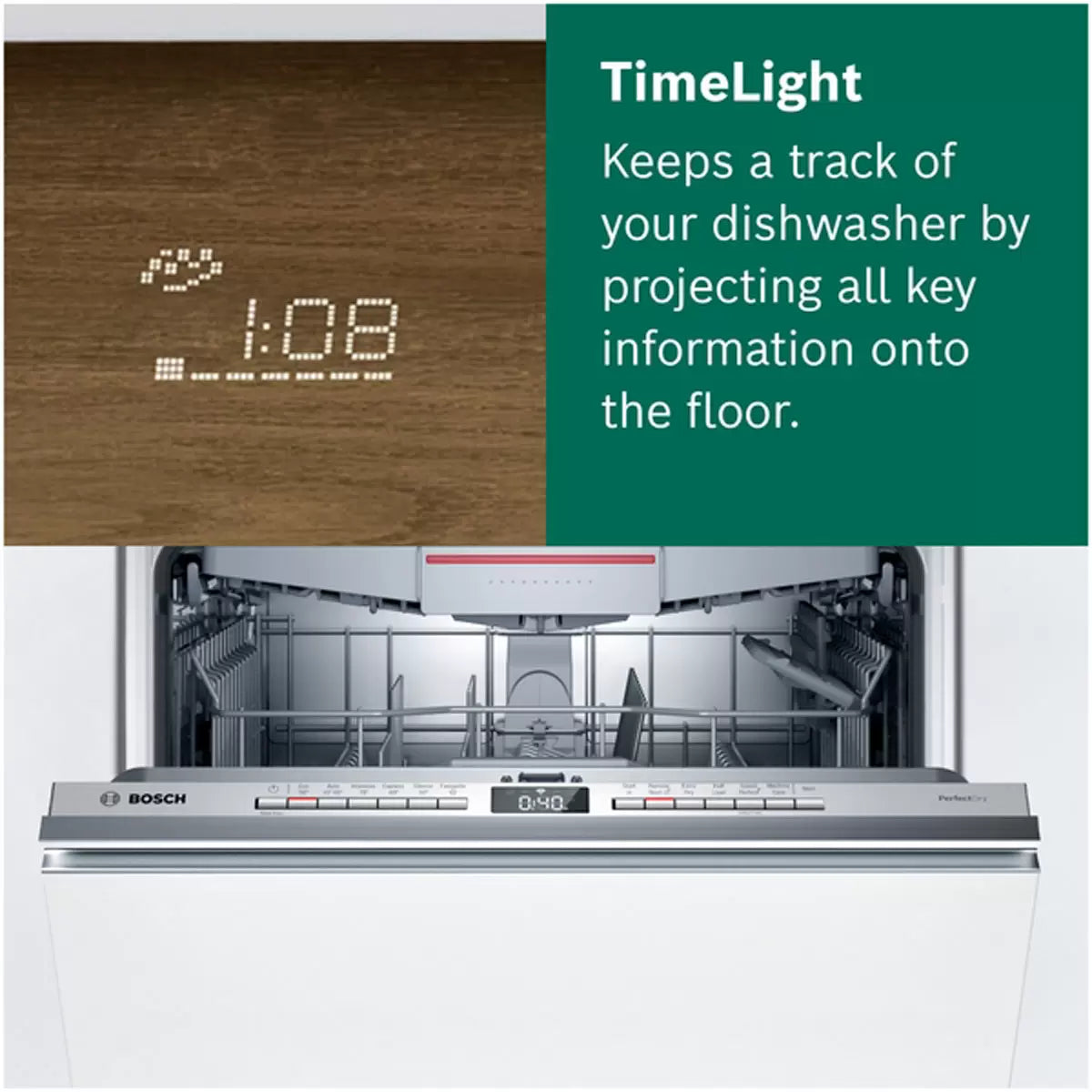 Bosch SMV6ZCX10G Fully Integrated, 14 Place Setting Dishwasher, B Rated