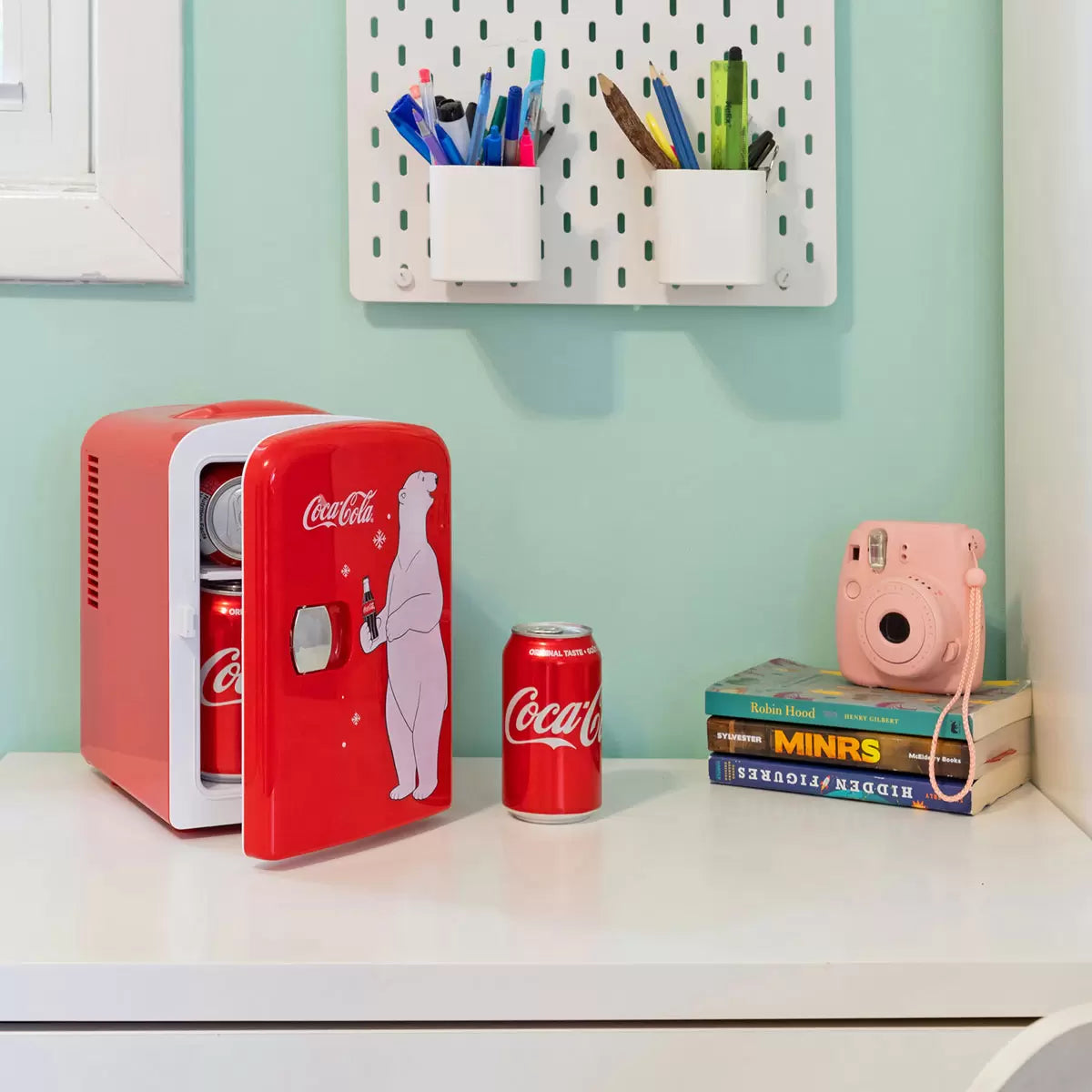 Coca-Cola 4L Mini Fridge 6 Can Portable 12V Cooler / Warmer in 5 Designs