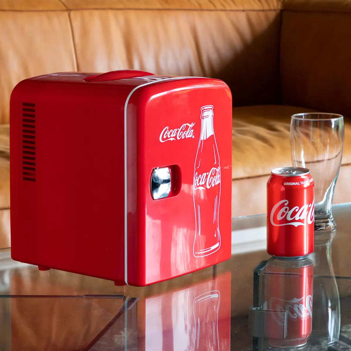 Coca-Cola Classic Coke Bottle 4L Mini Fridge 12V Cooler in Red