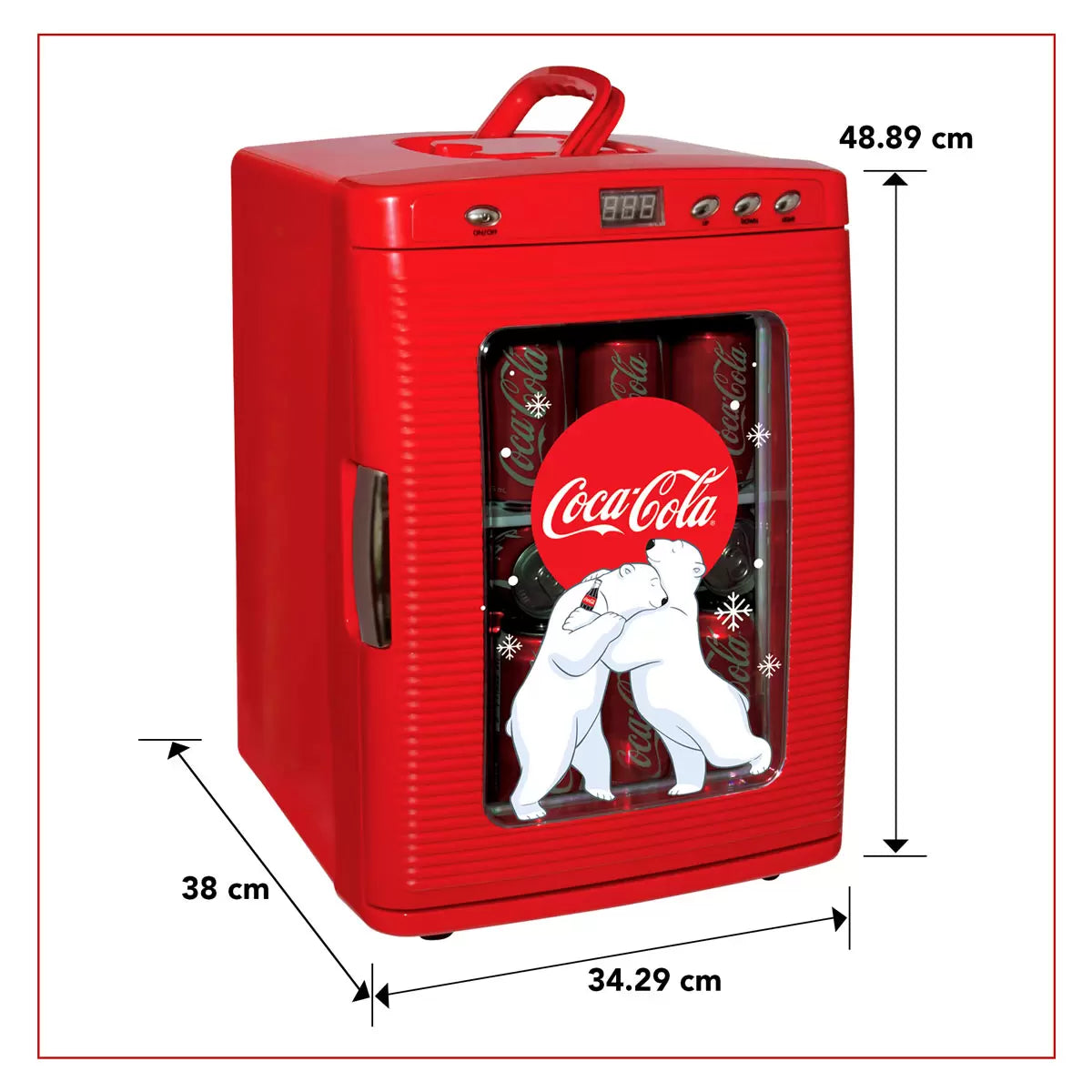 Coca-Cola Polar Bear Mini Fridge 25L Portable Cooler Warmer 28 Can