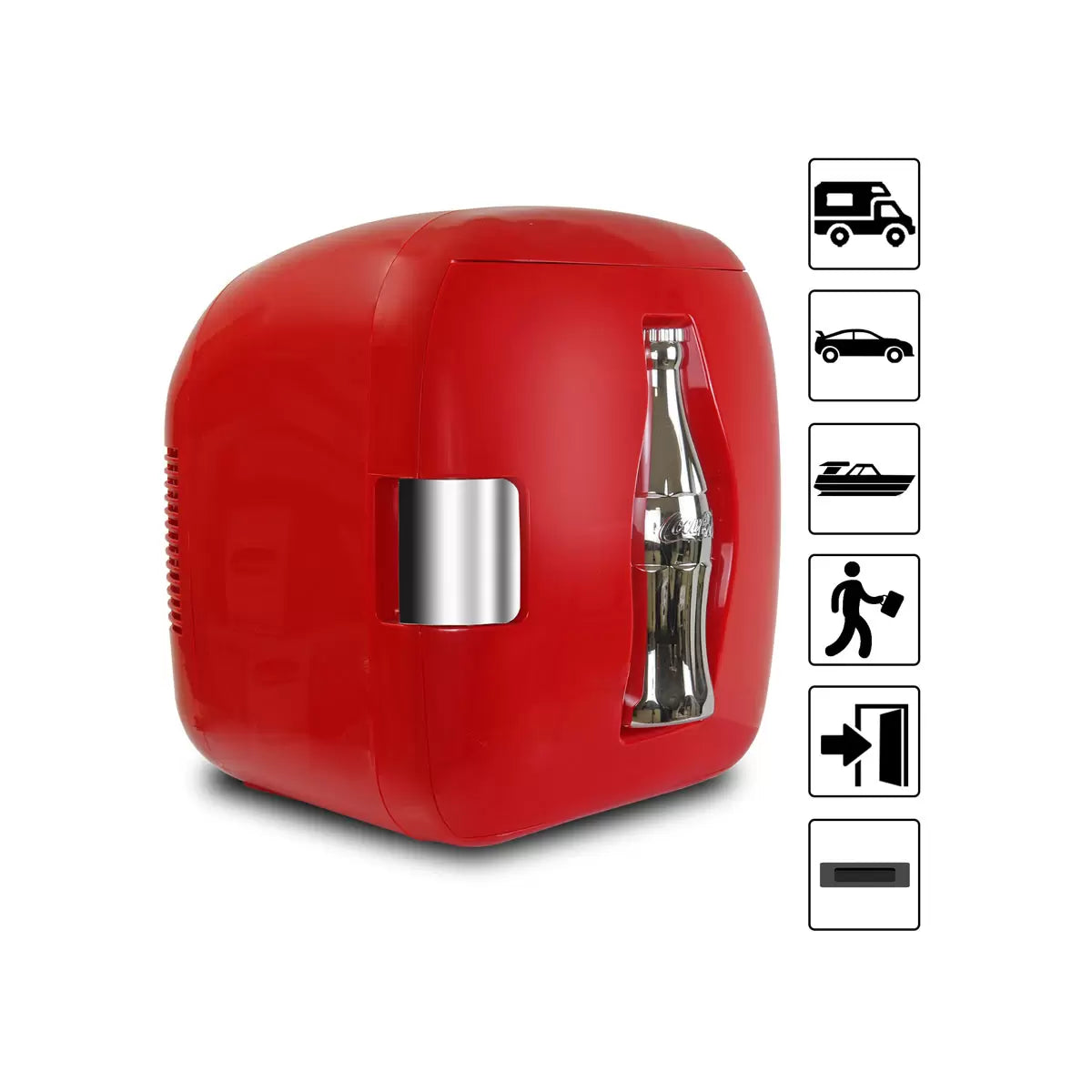Coca-Cola Heritage 7.9L Mini Fridge 12 Can Portable Cooler In Red