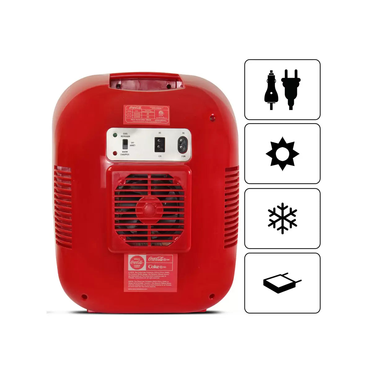 Coca-Cola Heritage 7.9L Mini Fridge 12 Can Portable Cooler In Red