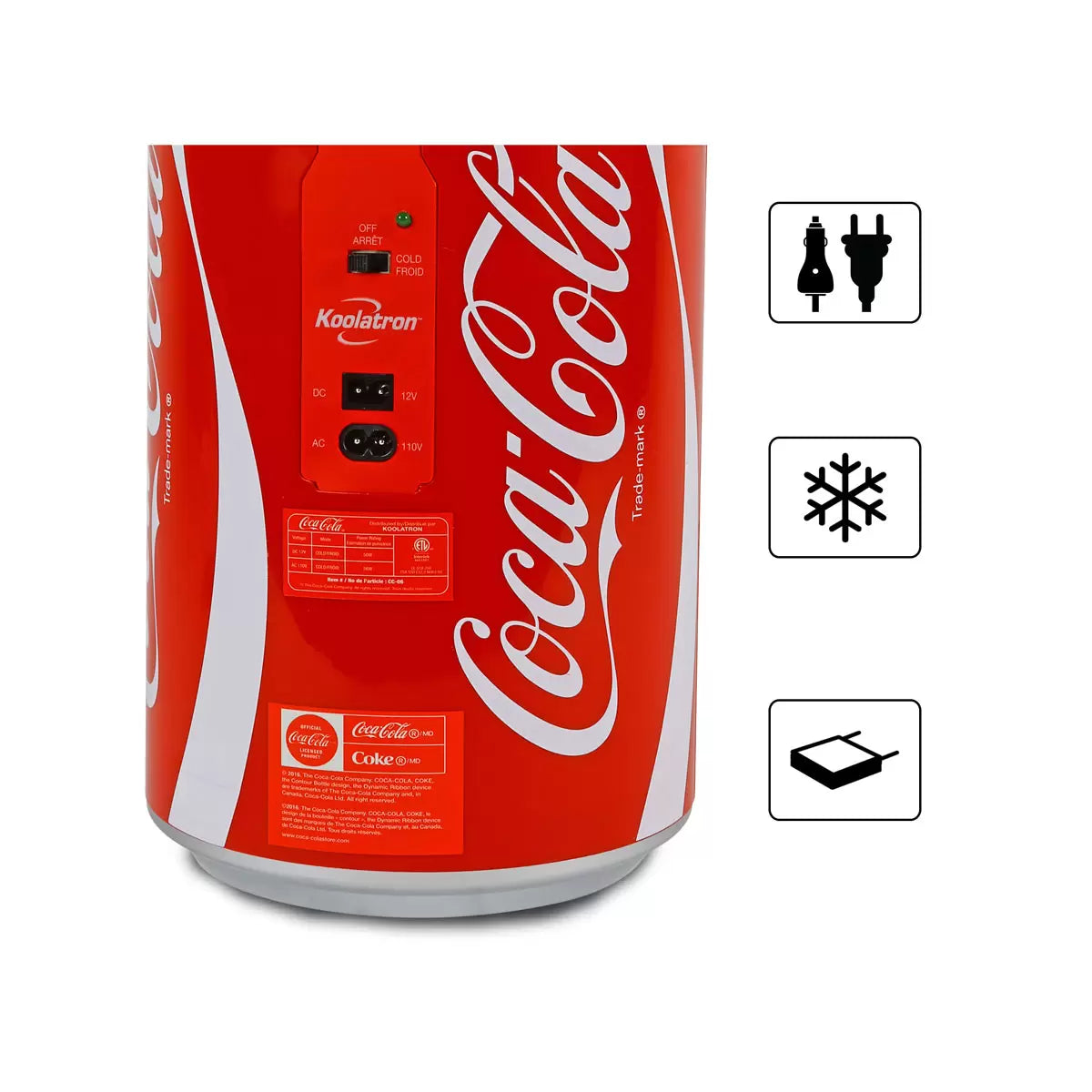 Coca-Cola 5.4L Coke Mini Fridge 8 Can Portable Cooler In Red