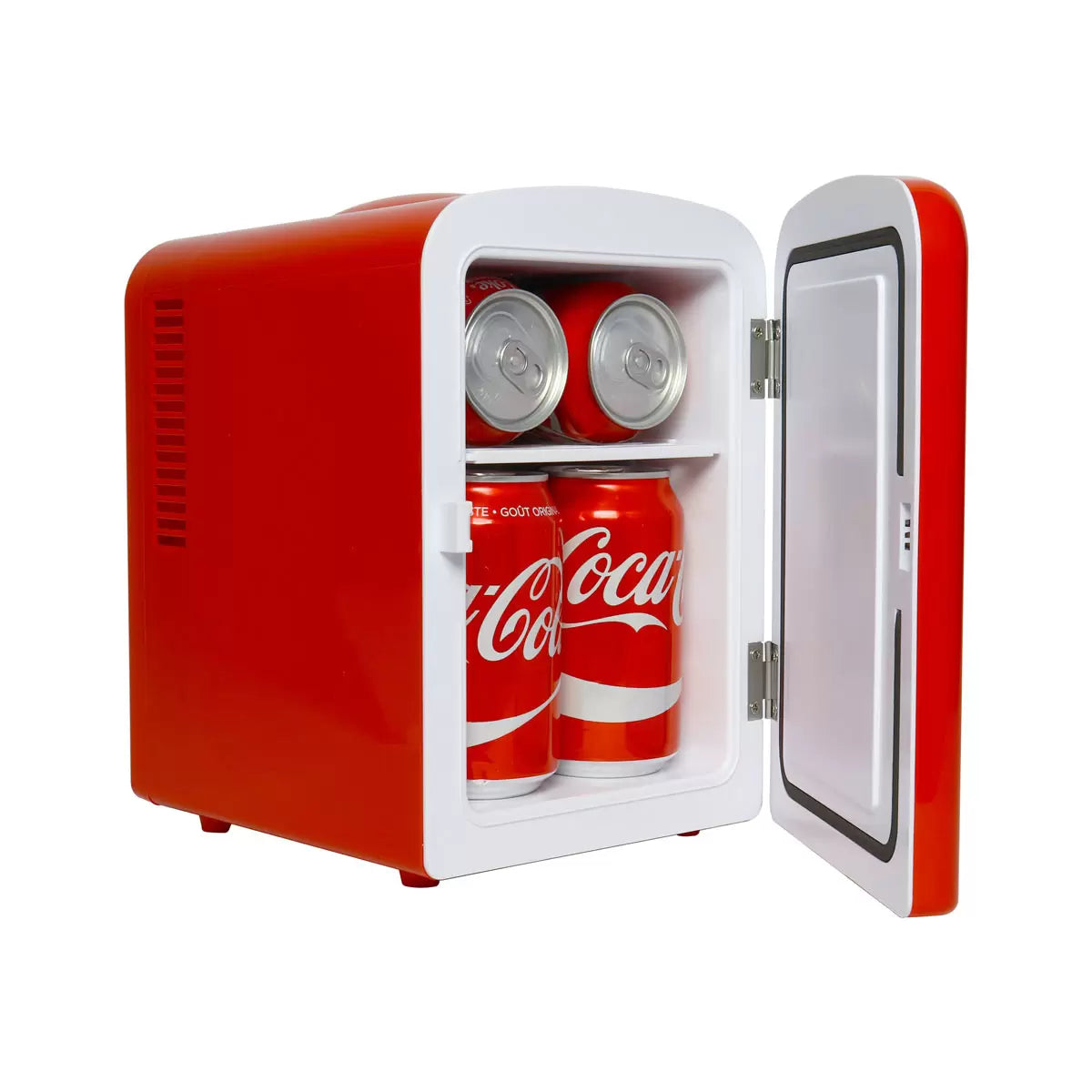 Coca Cola 4L Mini Fridge 6 Can 12V Portable Cooler & Warmer In Red