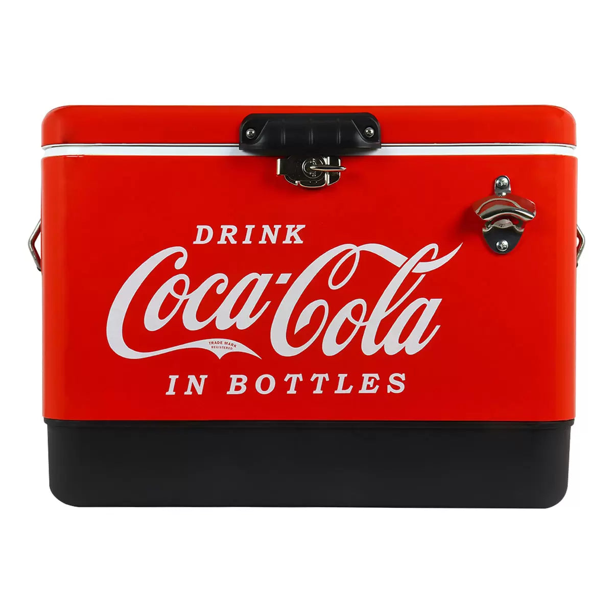 Coca-Cola 51L Stainless Steel Ice Chest with Bottle Opener 85 Can
