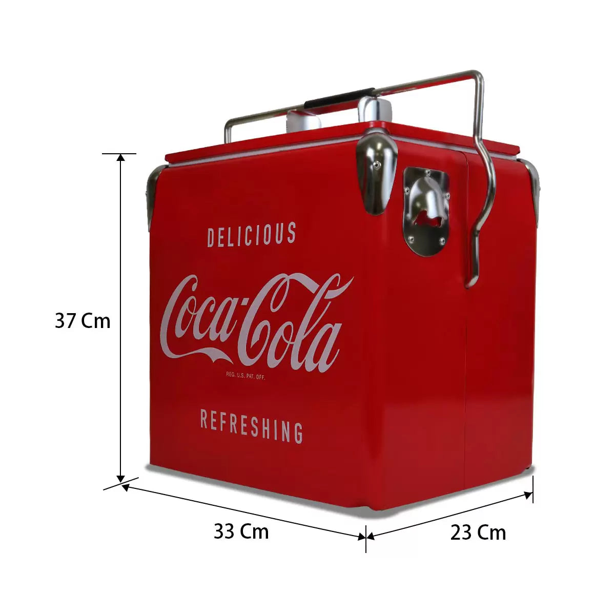 Coca-Cola 13L Stainless Steel Ice Chest with Bottle Opener 18 Can
