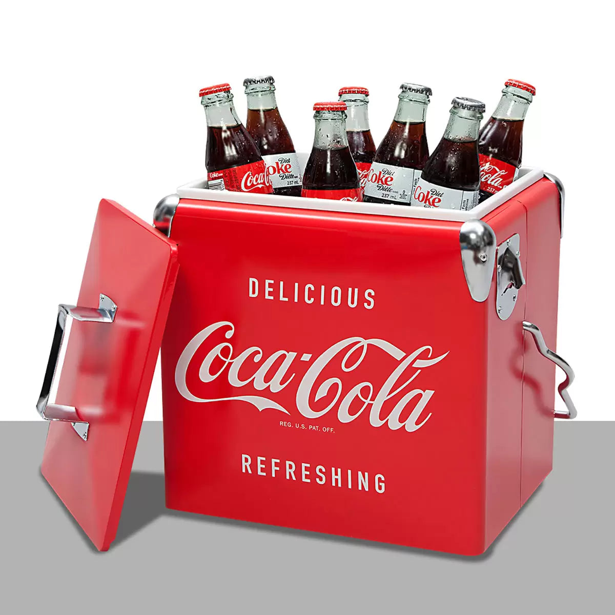 Coca-Cola 13L Stainless Steel Ice Chest with Bottle Opener 18 Can