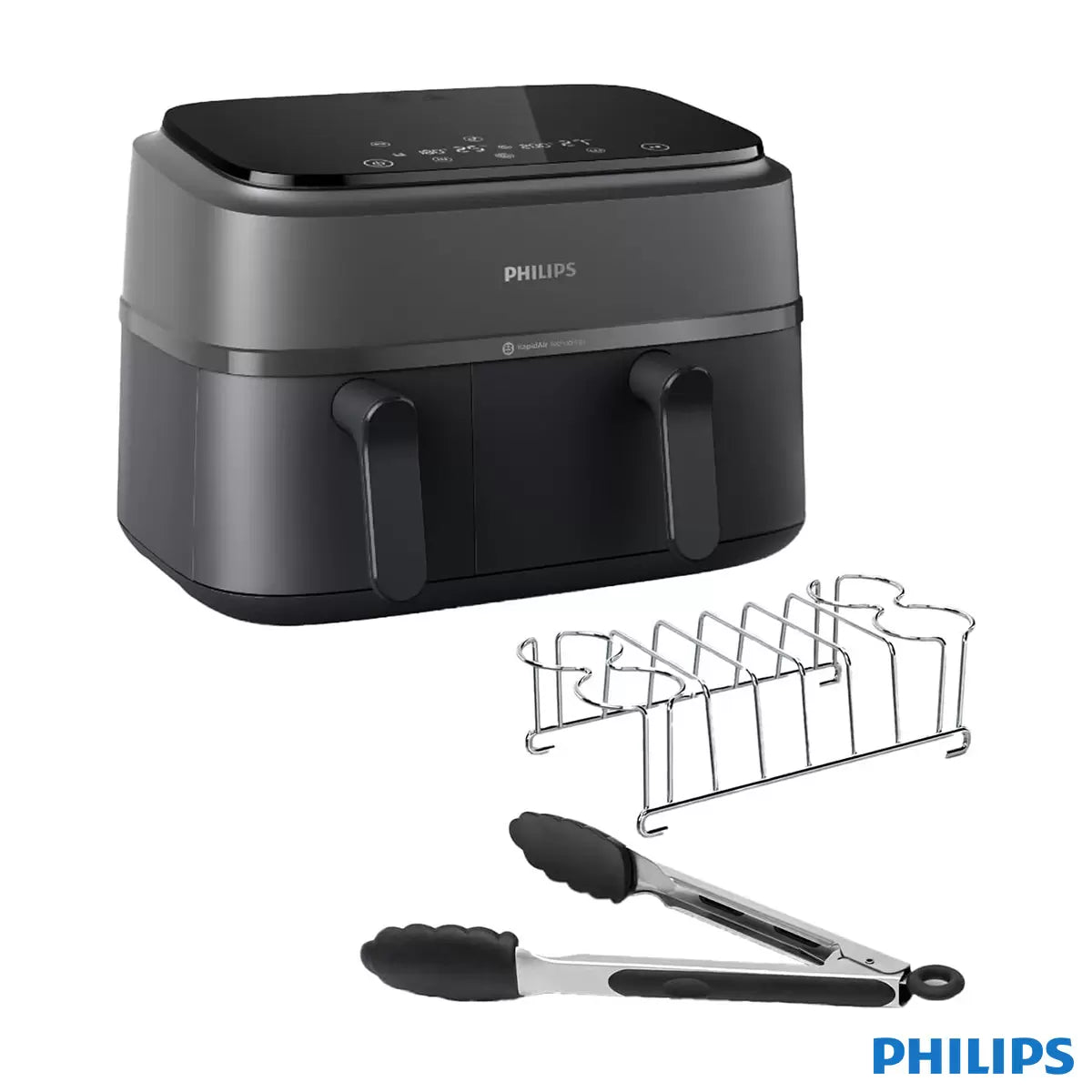 Philips 9L Dual Basket Air Fryer 3000 Series, NA350/03