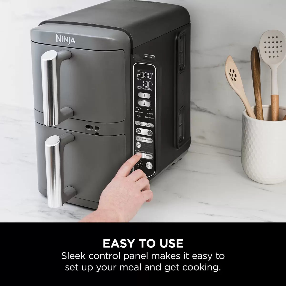 Ninja Double Stack 9.5L Air Fryer with Smart Cook System, SL451UK, view 8