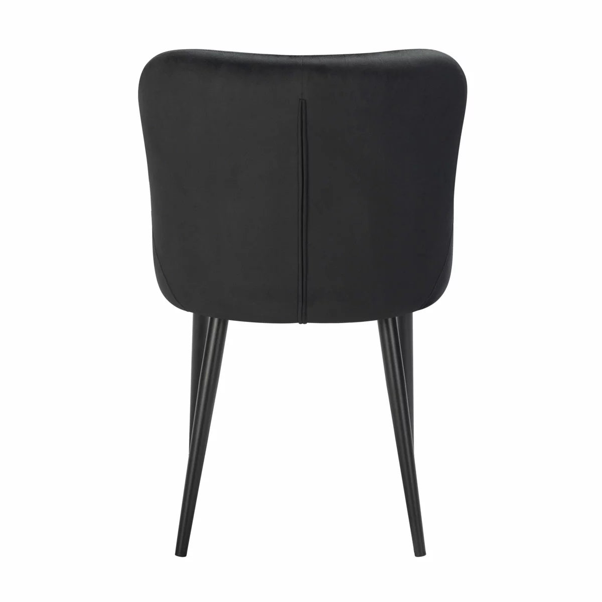 Indus Valley Kia Black Velvet Dining Chair, 2 Pack