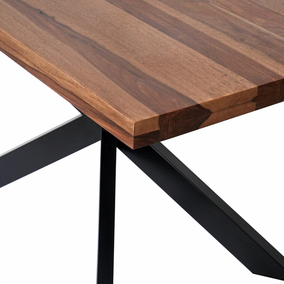 Indus Valley Henley Wooden Dining Table + 6 Brown Chairs, view 4