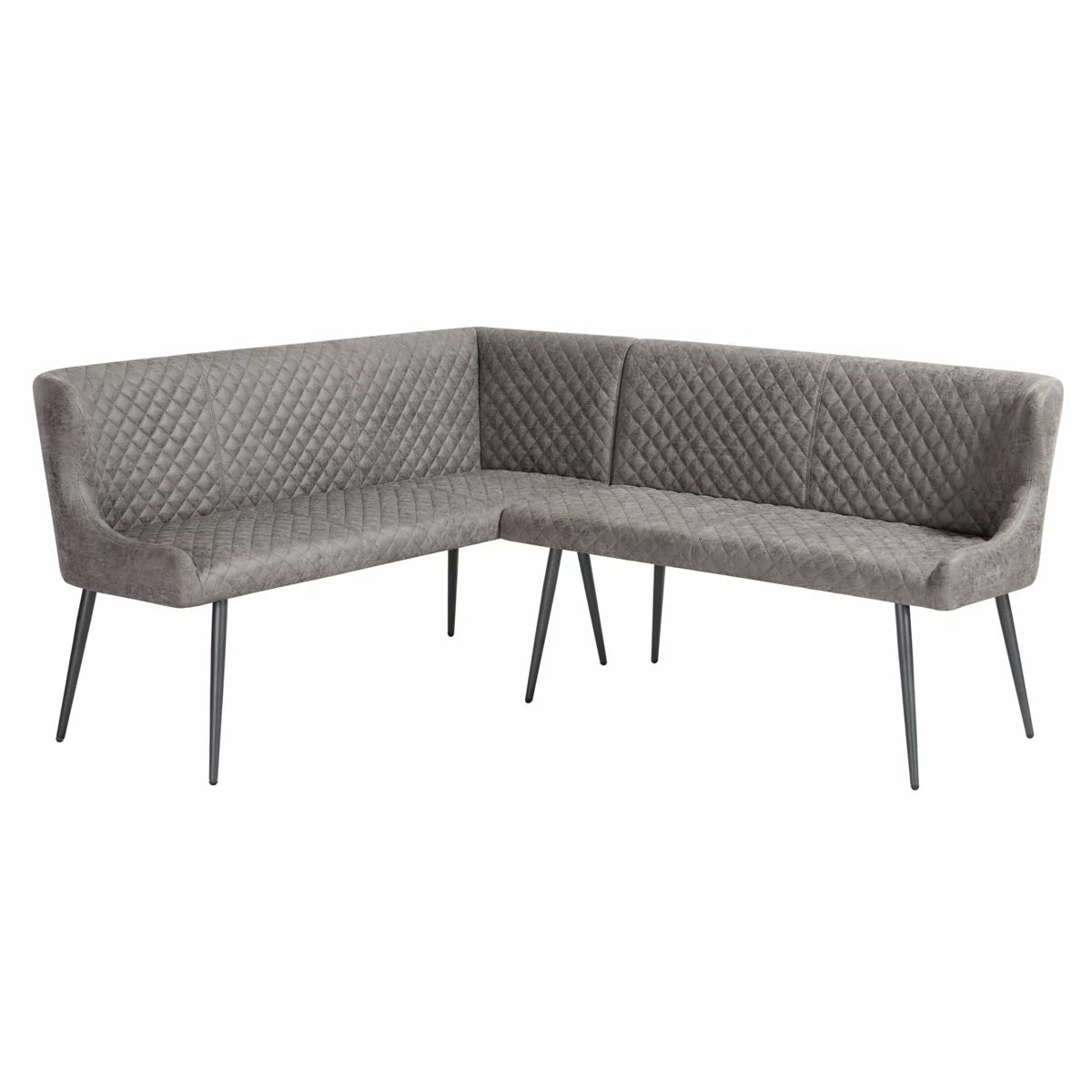 Indus Valley Henley Wooden Dining Table with Grey Corner Seat & Bench