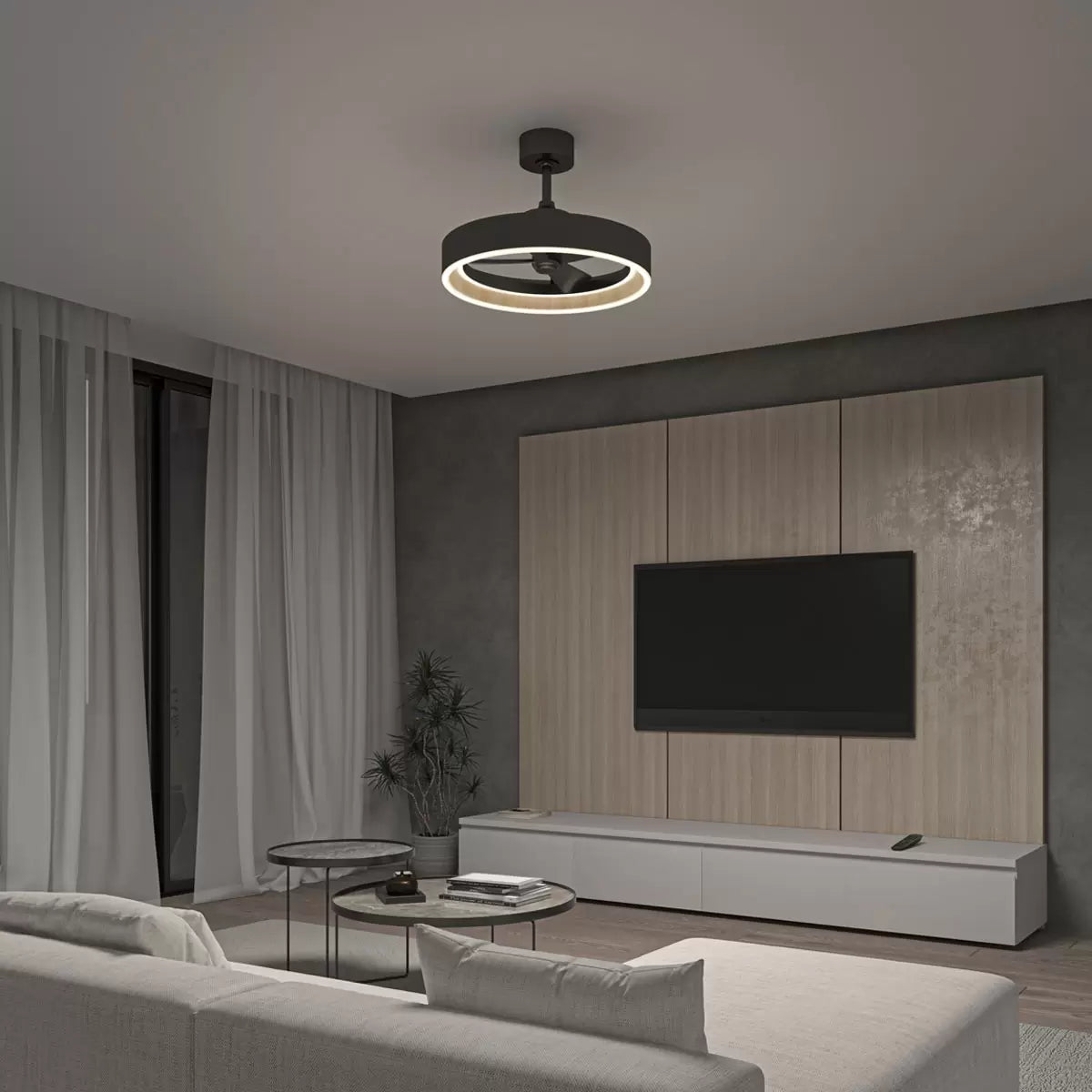 Artika Alton 24" (61cm) Wood Accent Fan Light with Remote Control