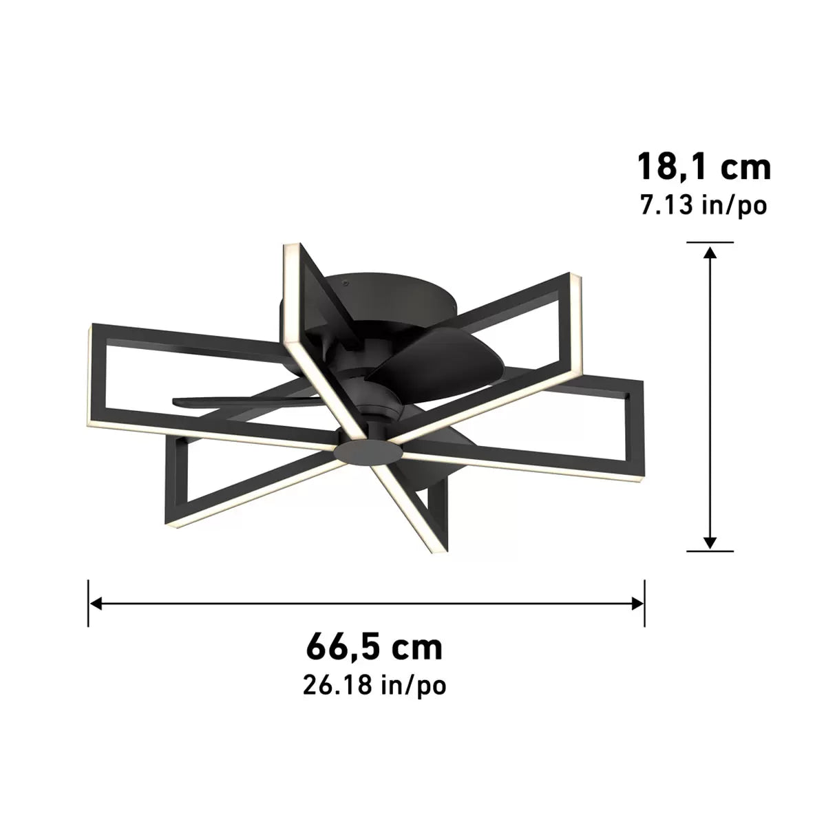 Artika Swirl 26" (66.5cm) Fan Light with Remote Control