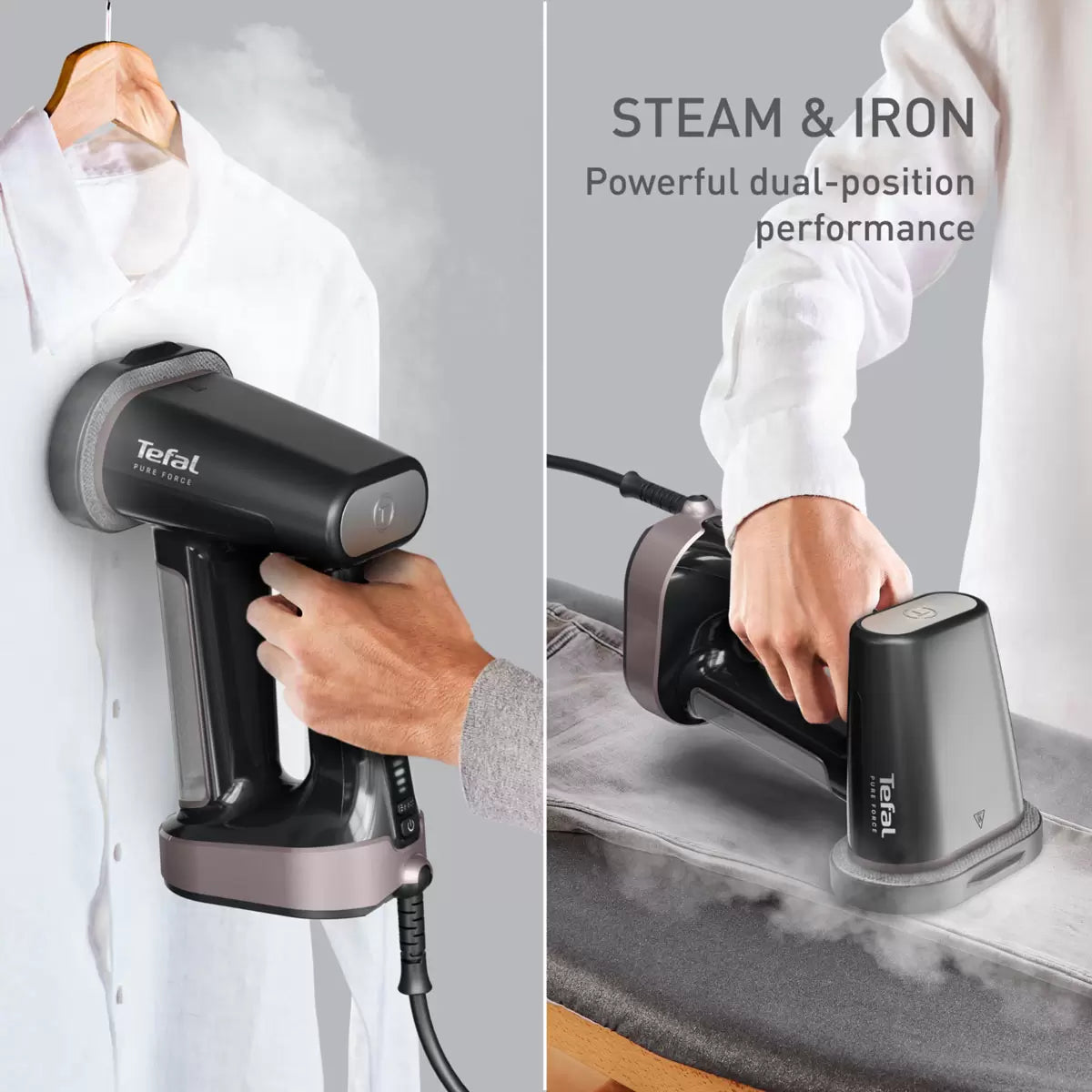 Tefal Pure Force 3-in-1 Garment Steamer, DT8765G0