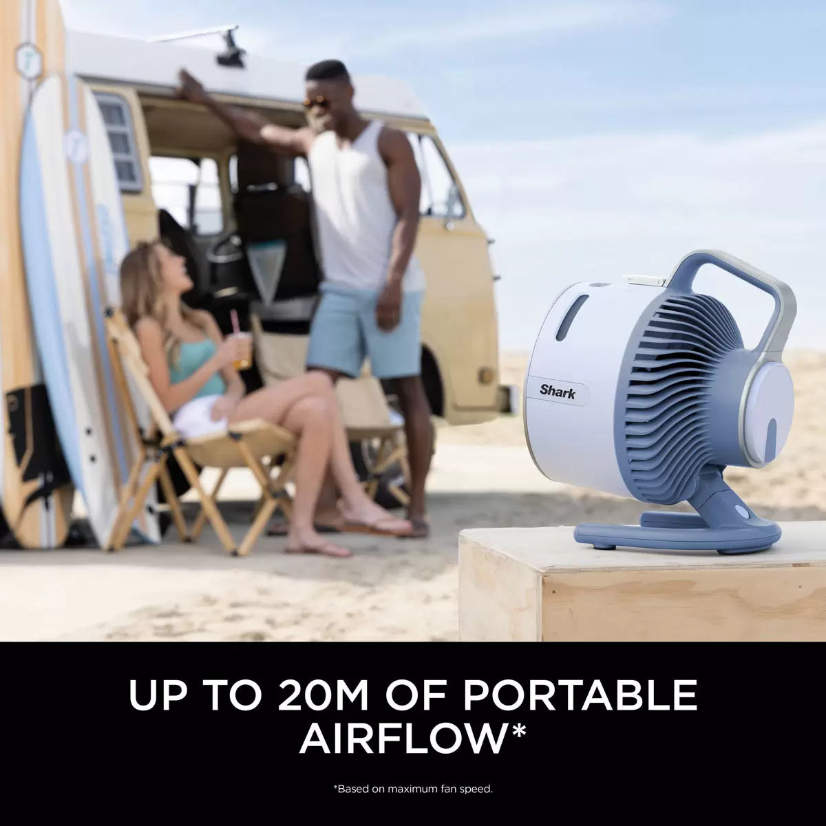 Shark FlexBreeze HydroGo Misting Fan in Glacier Blue, FA050UKBL