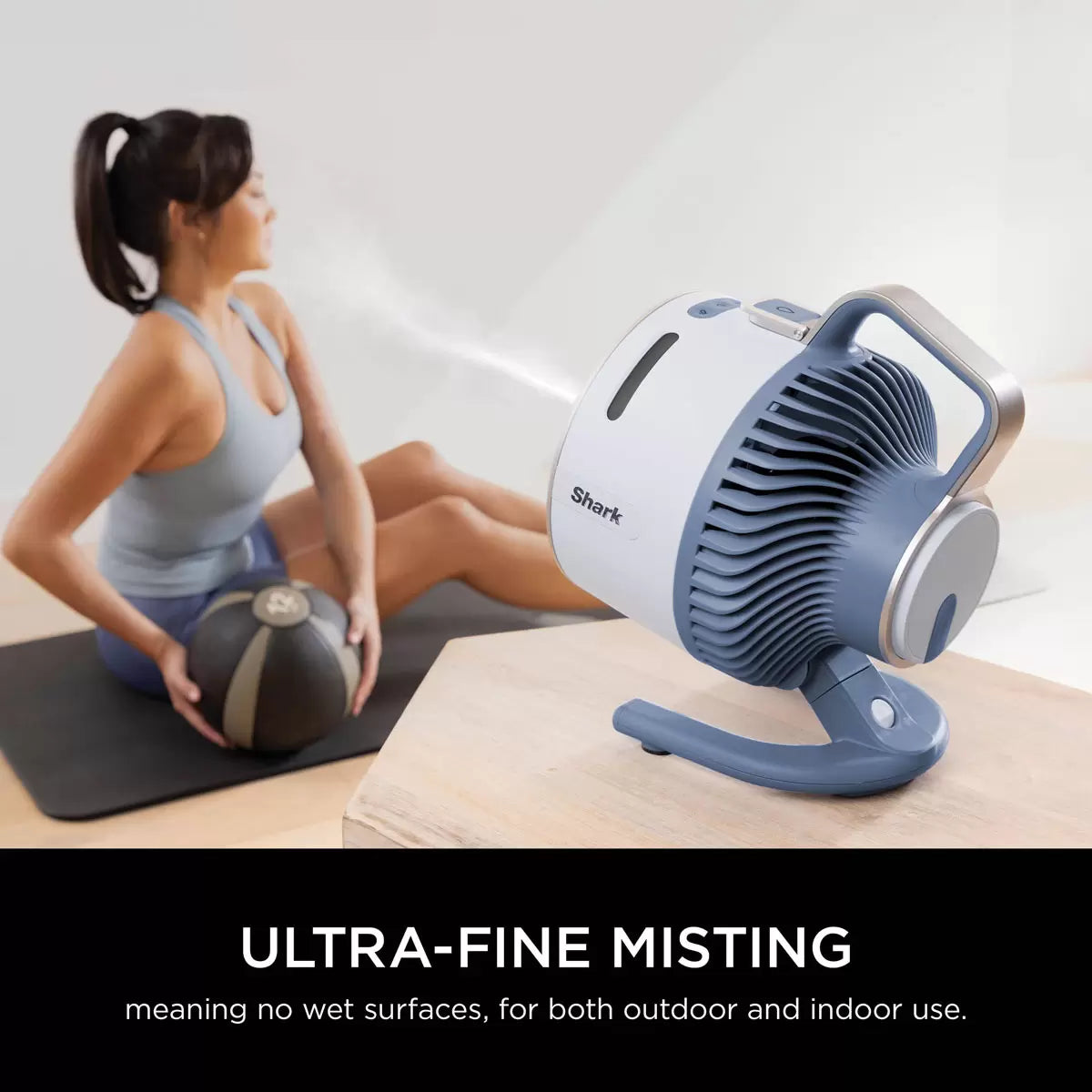 Shark FlexBreeze HydroGo Misting Fan in Glacier Blue, FA050UKBL
