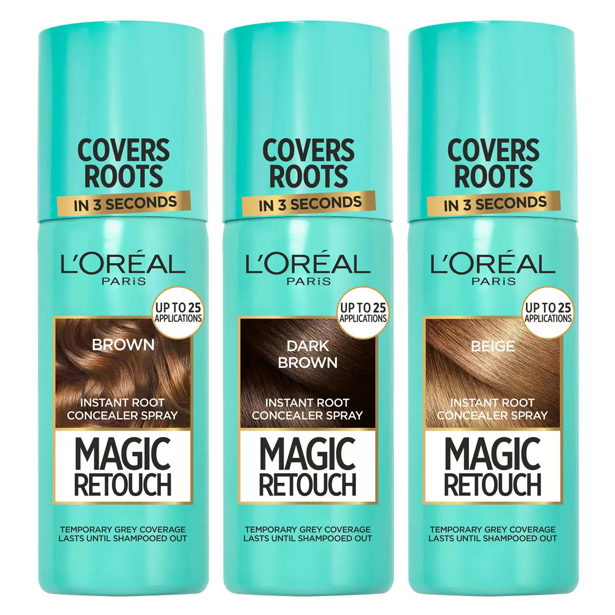 L'Oreal Paris Magic Retouch Root Touch Up Hair Spray - 3 Shades