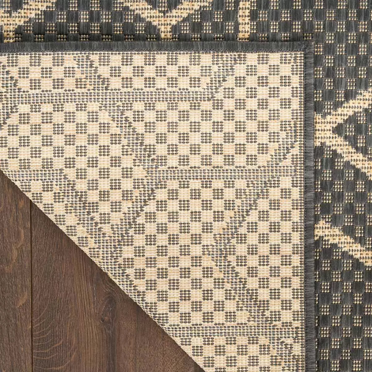 Nourison Horizon Geometric Charcoal Indoor Outdoor Rug, in 2 Sizes