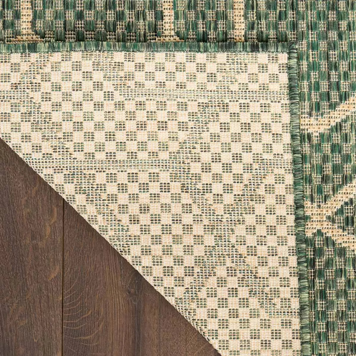 Nourison Horizon Geometric Green Indoor Outdoor Rug, in 2 Sizes
