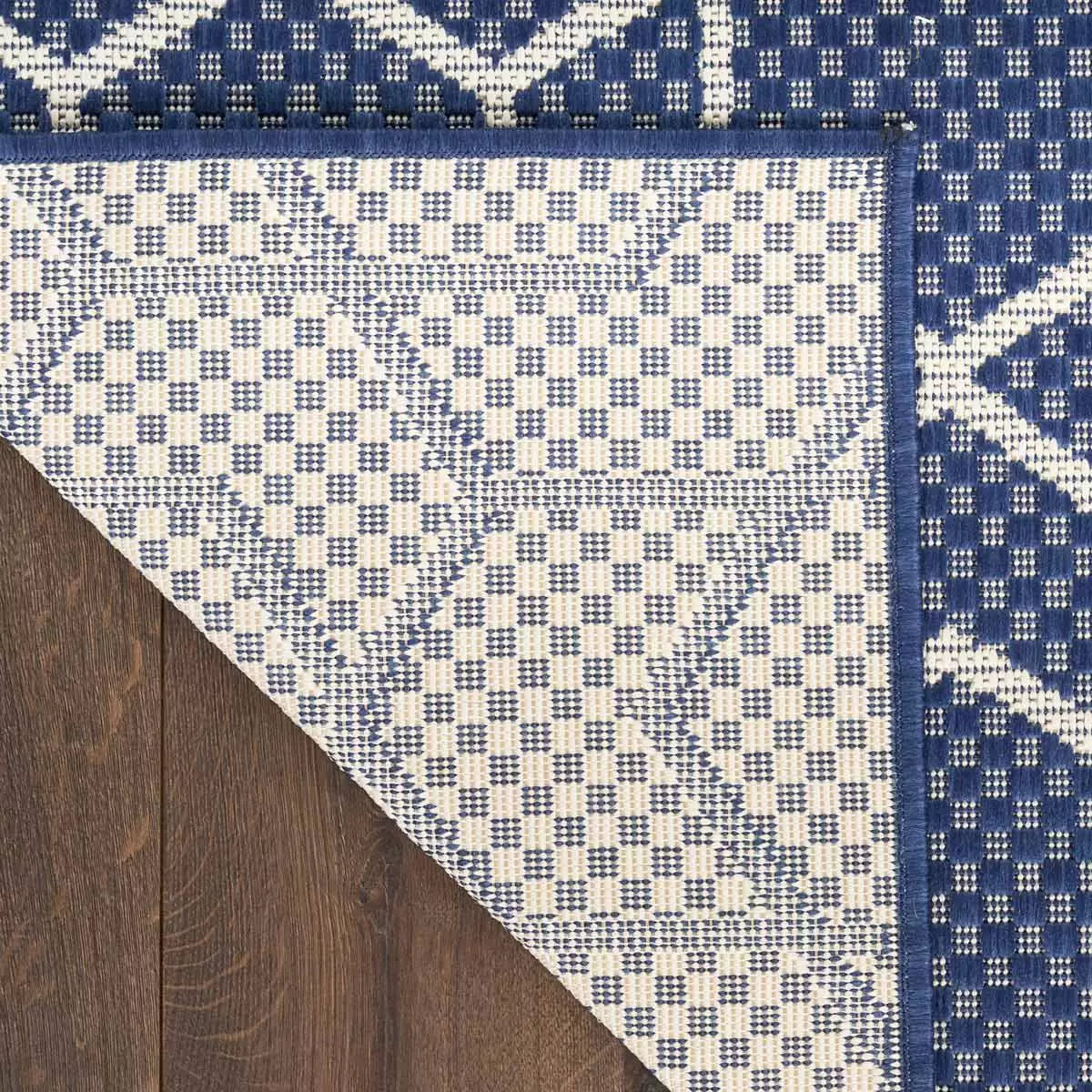 Nourison Horizon Geometric Navy Indoor Outdoor Rug, in 2 Sizes