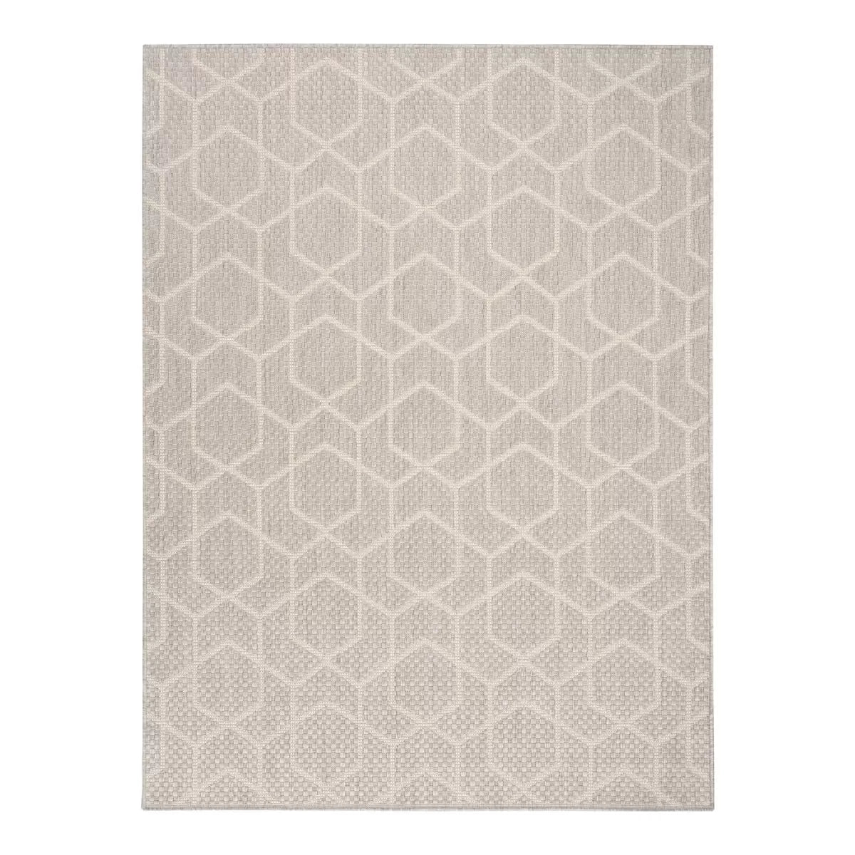 Nourison Horizon Geometric Grey Indoor Outdoor Rug, in 2 Sizes