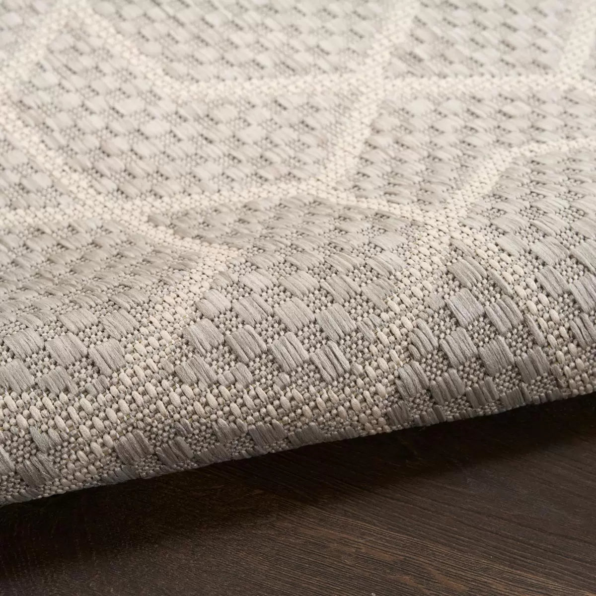 Nourison Horizon Geometric Grey Indoor Outdoor Rug, in 2 Sizes