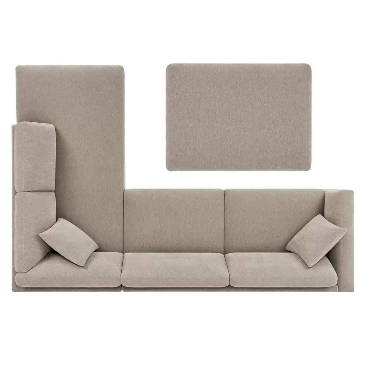 Thomasville Walsen Grey Fabric Corner Sofa with Storage Ottoman in 2