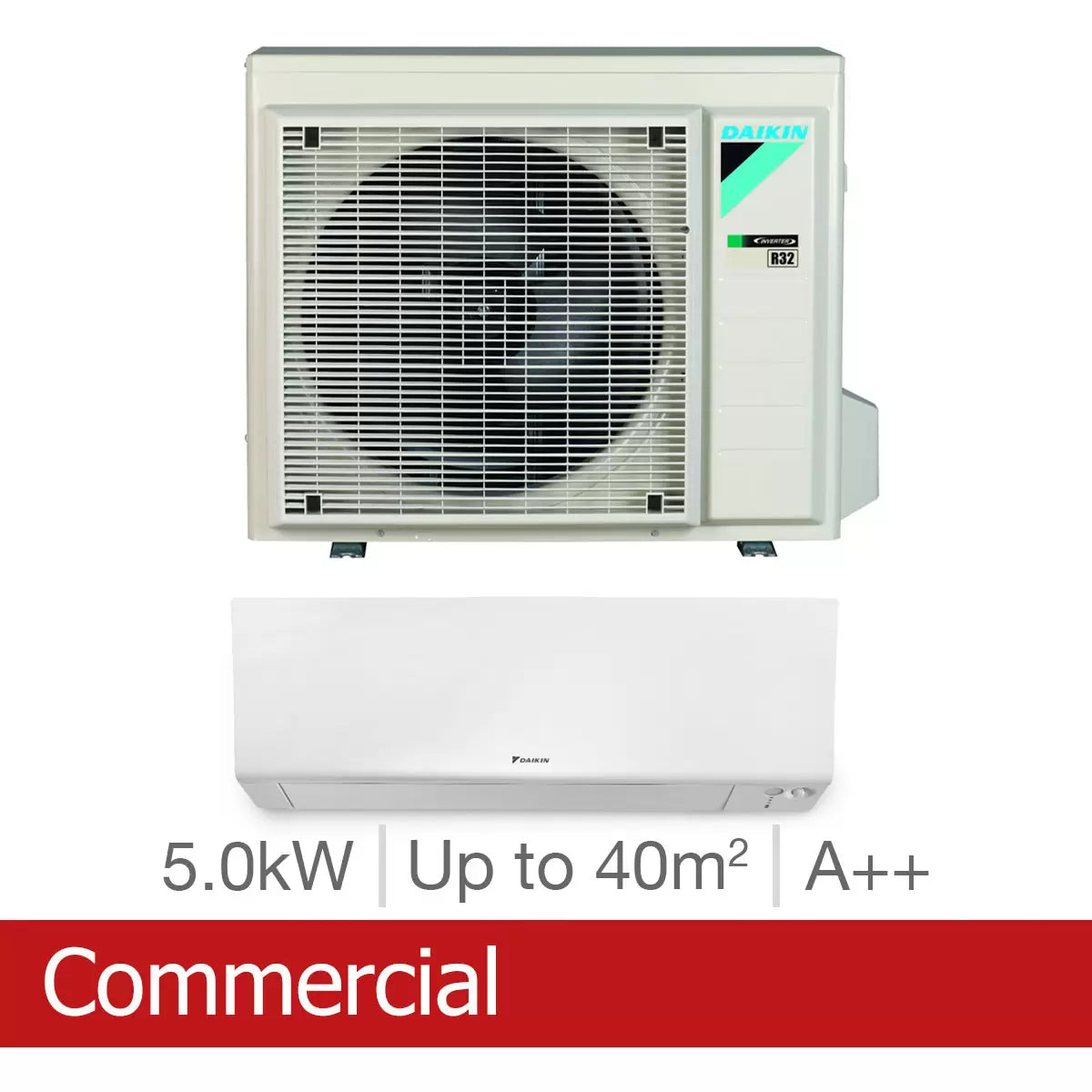 Installed Daikin Perfera 5.0kW Single Split Air Conditioning Unit for Commercial Use