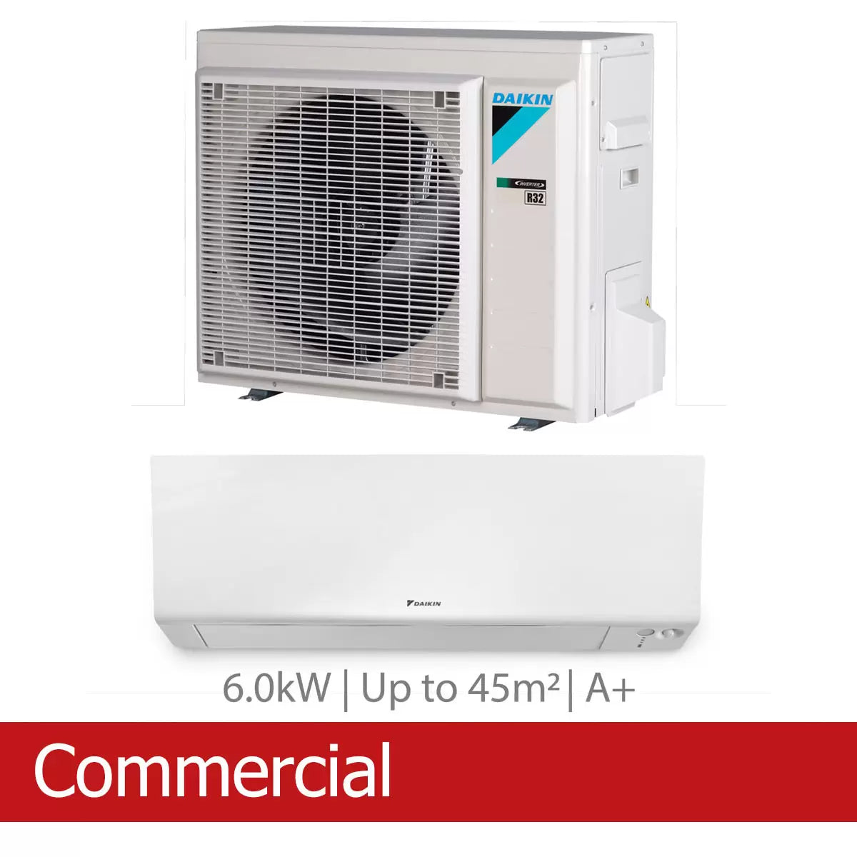 Installed Daikin Perfera 6.0kW Single Split Air Conditioning Unit for Commercial Use