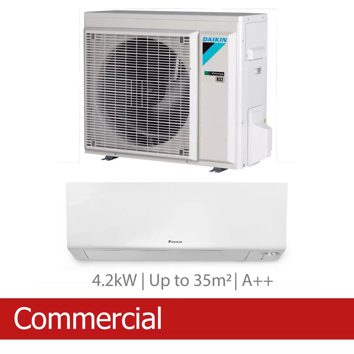 Installed Daikin Perfera Single Split Air Conditioning Unit for Commercial Use