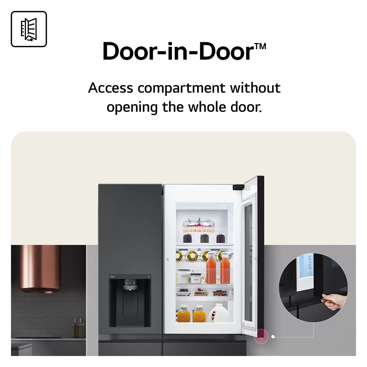 LG GSJC40EPPE Multidoor Fridge Freezer, E Rated in Black