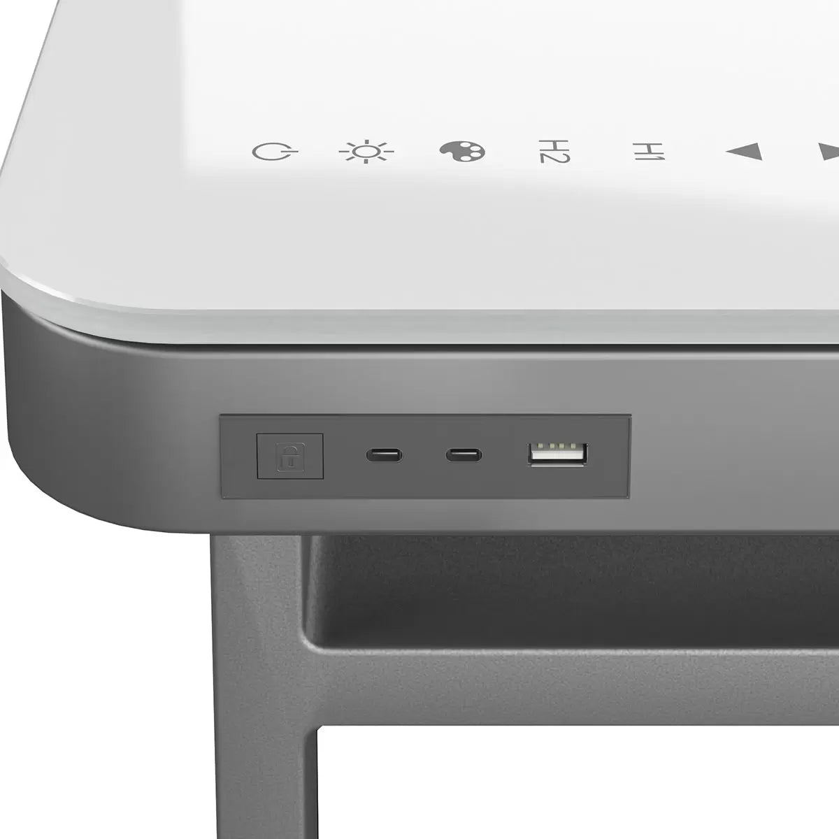 Tresanti Aurora Power Adjustable Height Desk with LED Lights