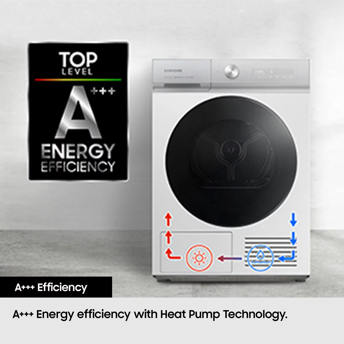 Samsung Series 6 AI Energy DV90T6240LB/S1 9KG Smart Heat Pump Tumble Dryer, A+++