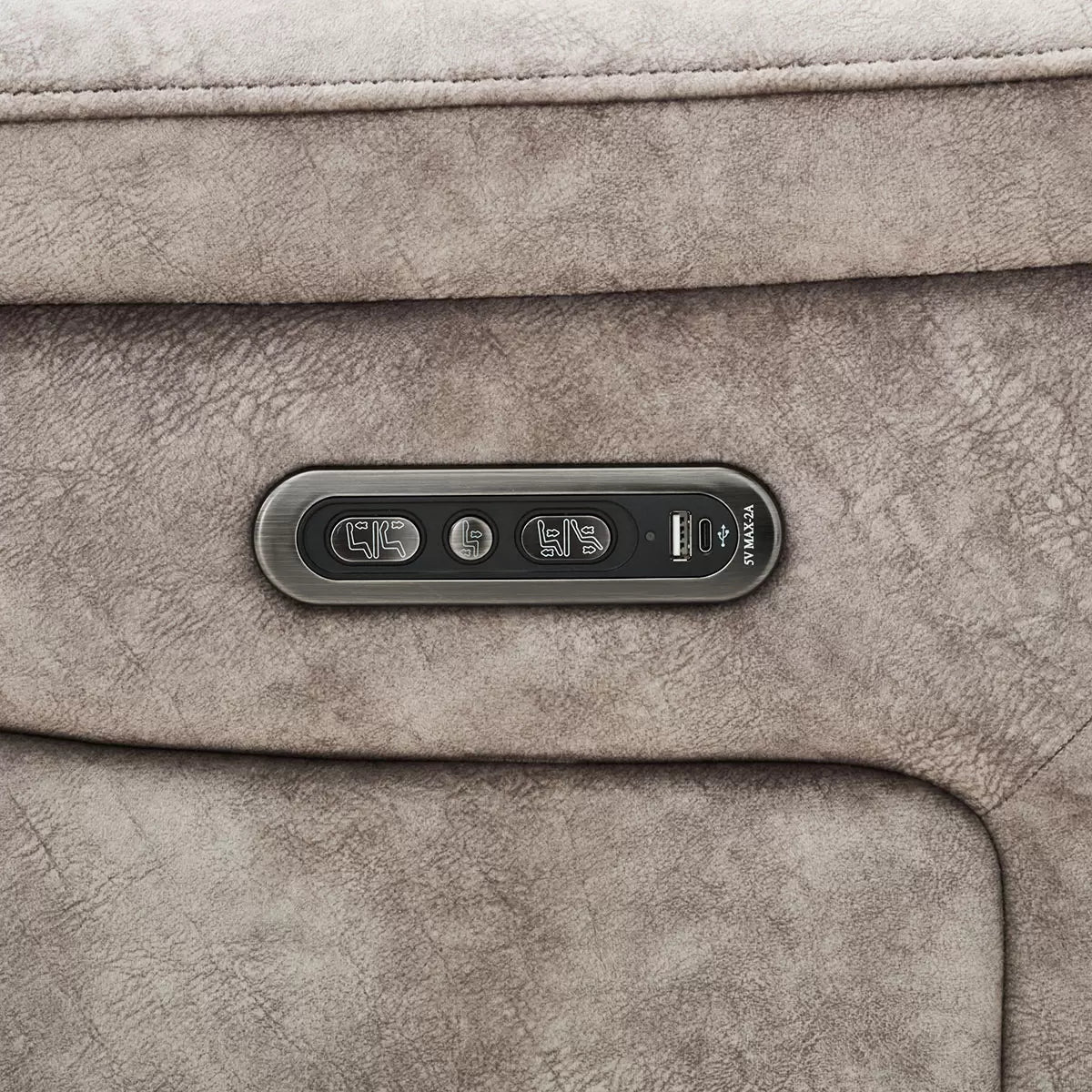 Oscar Grey Fabric Power Reclining Armchair with Power Headrest