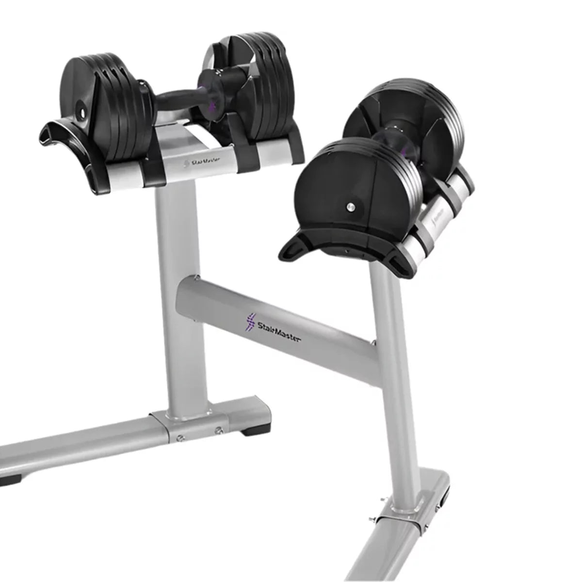 StairMaster 88lbs (40kg) TwistLock Adjustable Dumbbell Set with Stand