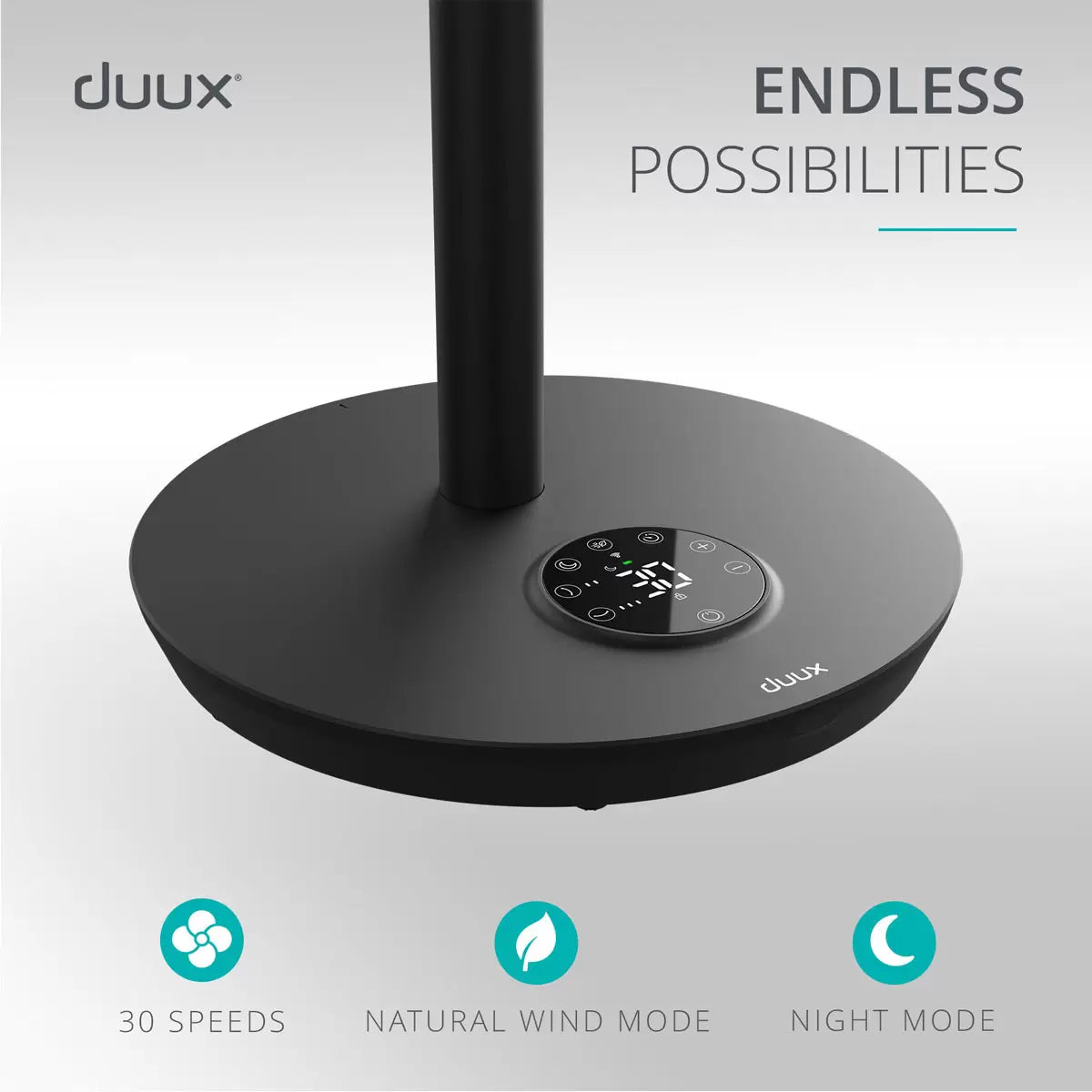Duux Whisper Flex 2 Smart Fan DXCF70UK, Black