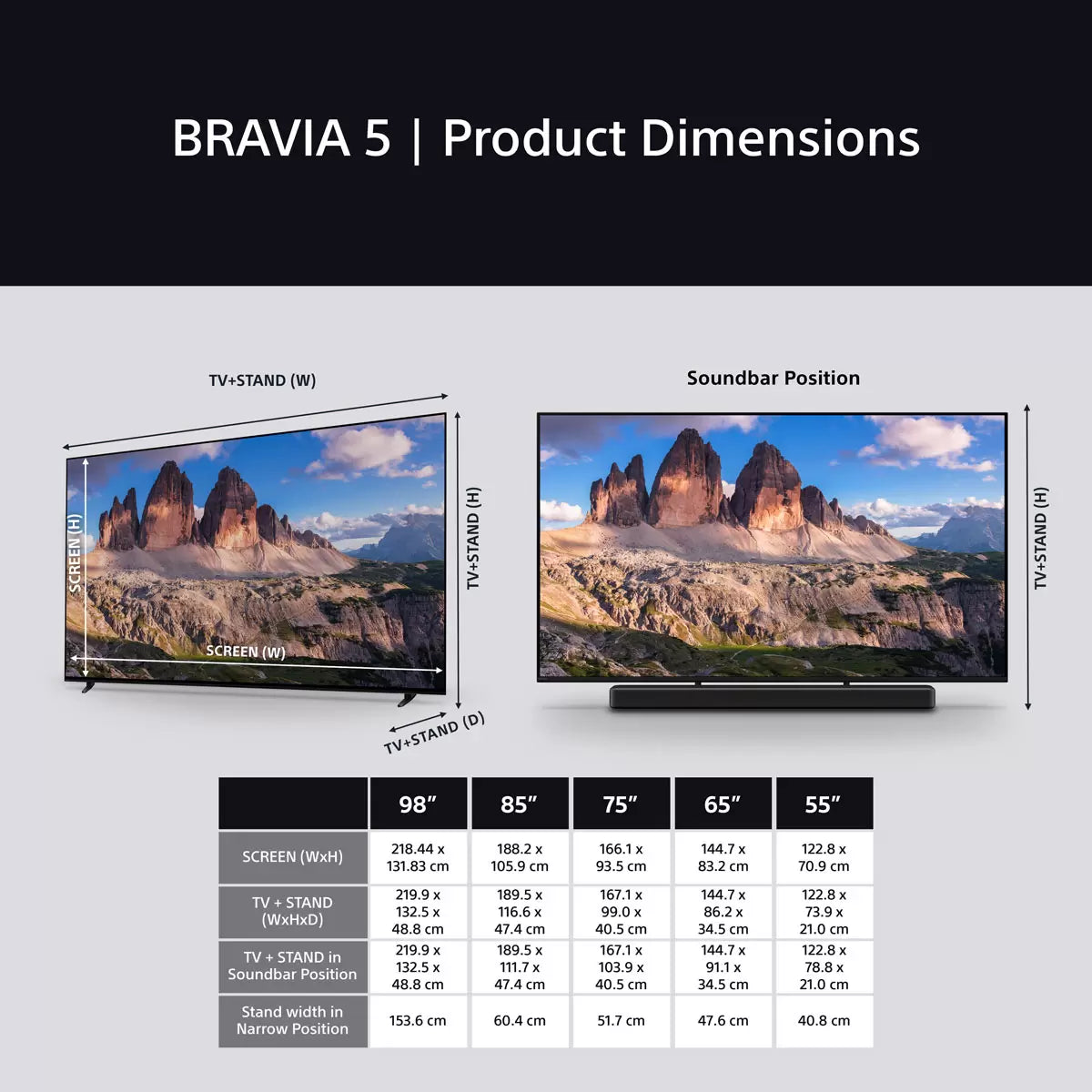 Sony K55XR55BP 55 inch 4K HDR Mini LED Smart Google TV