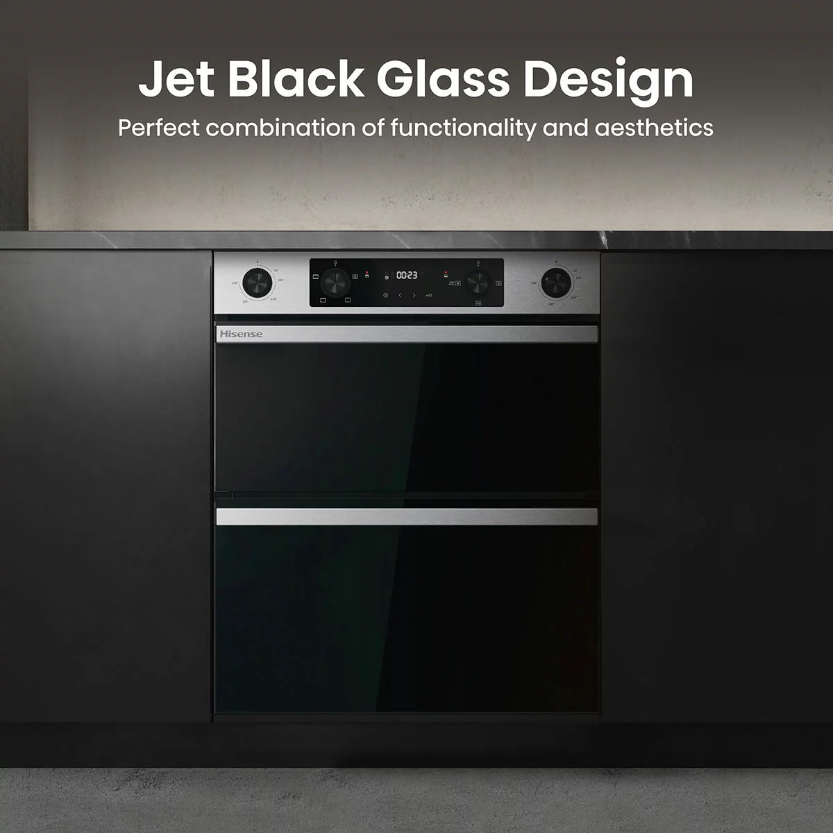 Hisense Hi6 BUD714221CX Electric Built-Under Double Oven, A Rated in Stainless