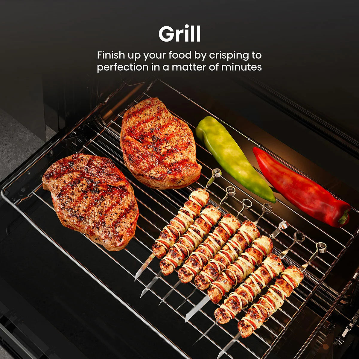 Hisense Hi6 BUD714221CX Electric Built-Under Double Oven, A Rated in Stainless