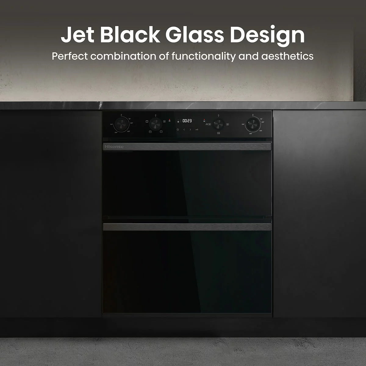Hisense Hi6 BUD714221CDBG Electric Built-Under Double Oven, A Rated in Black