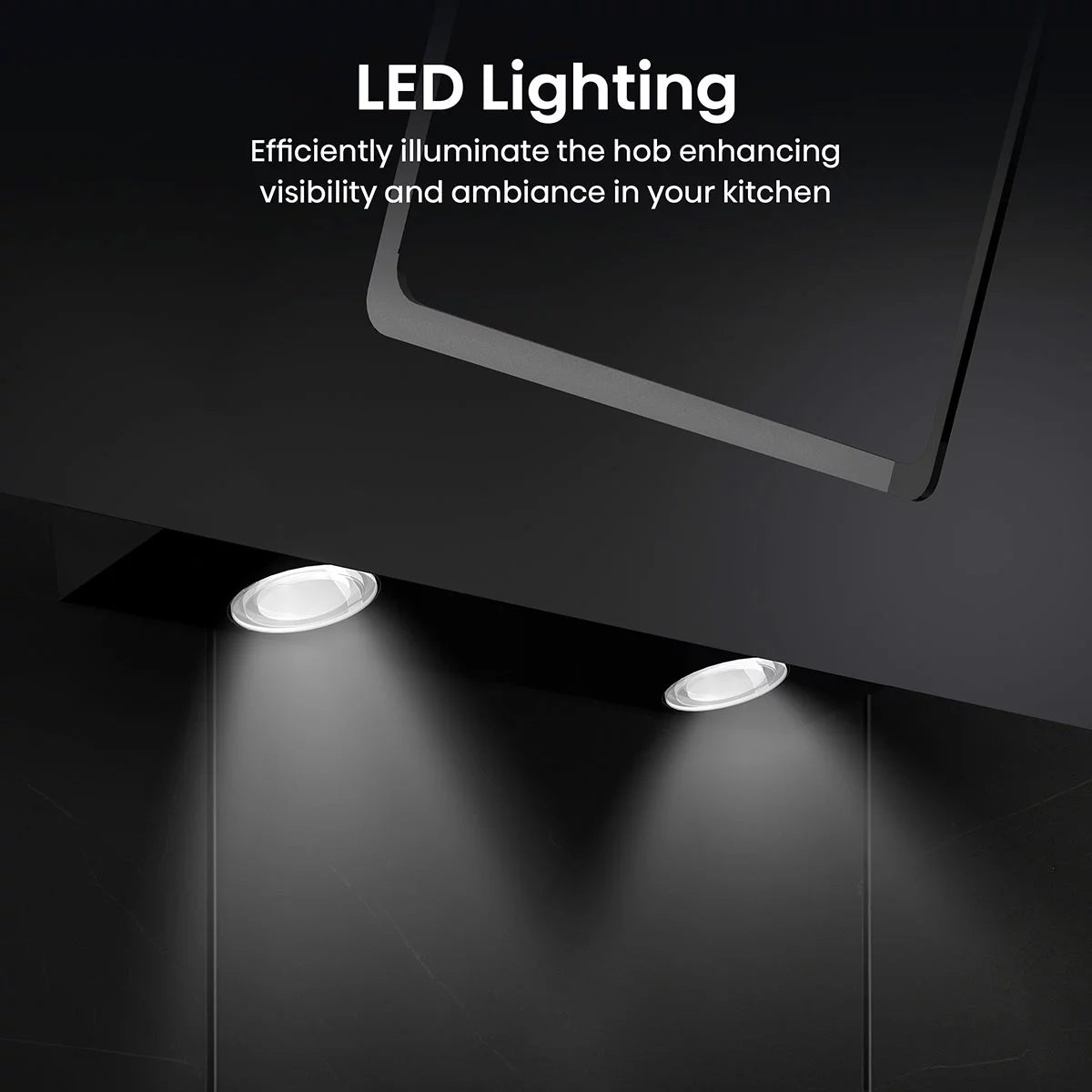 Hisense Hi6 CH10IN14BBUK 100cm Chimney Cooker Hood, A Rated in Black Glass