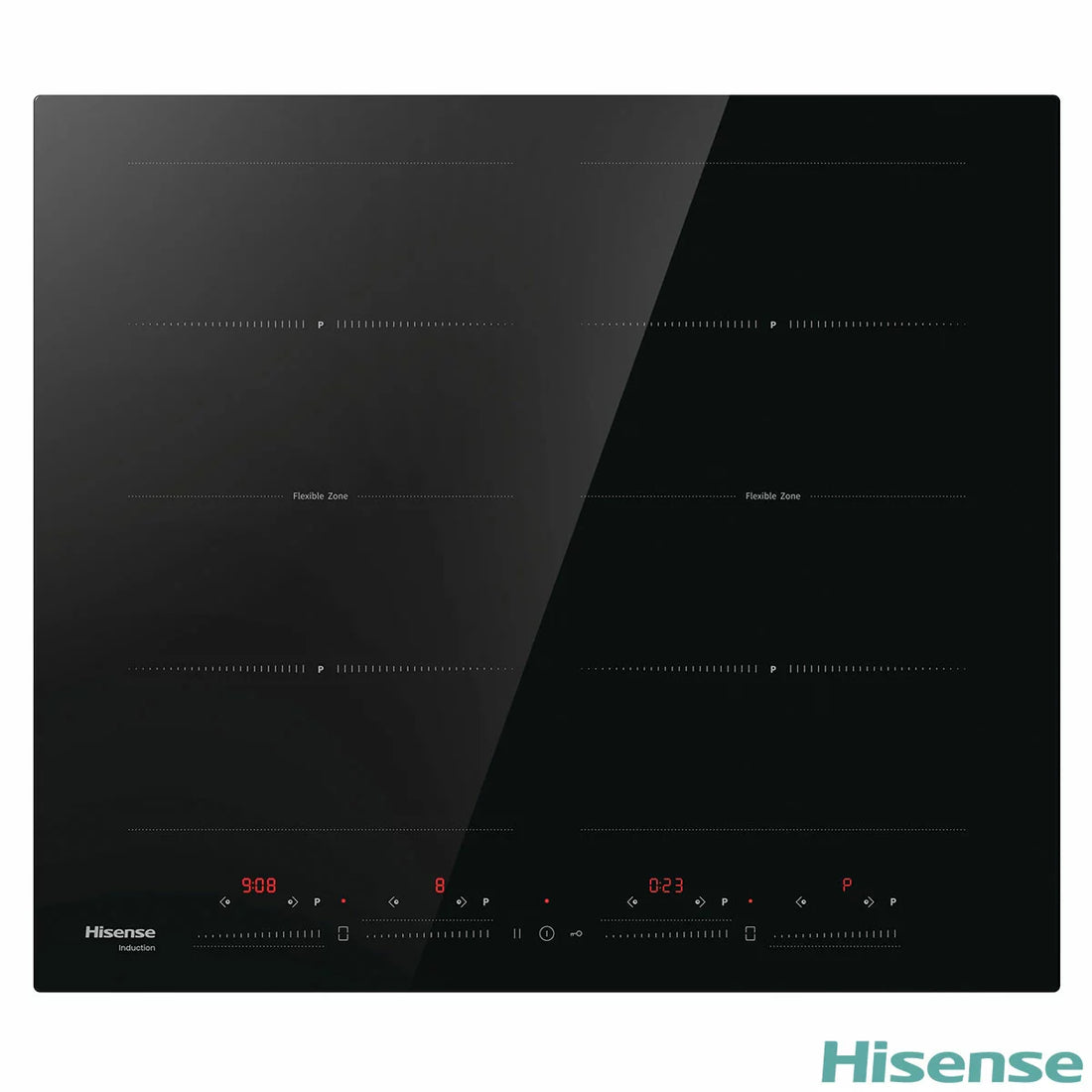 Hisense Hi6 HI6442BSCE 60cm Electric Induction Hob with Area Flex, in Black