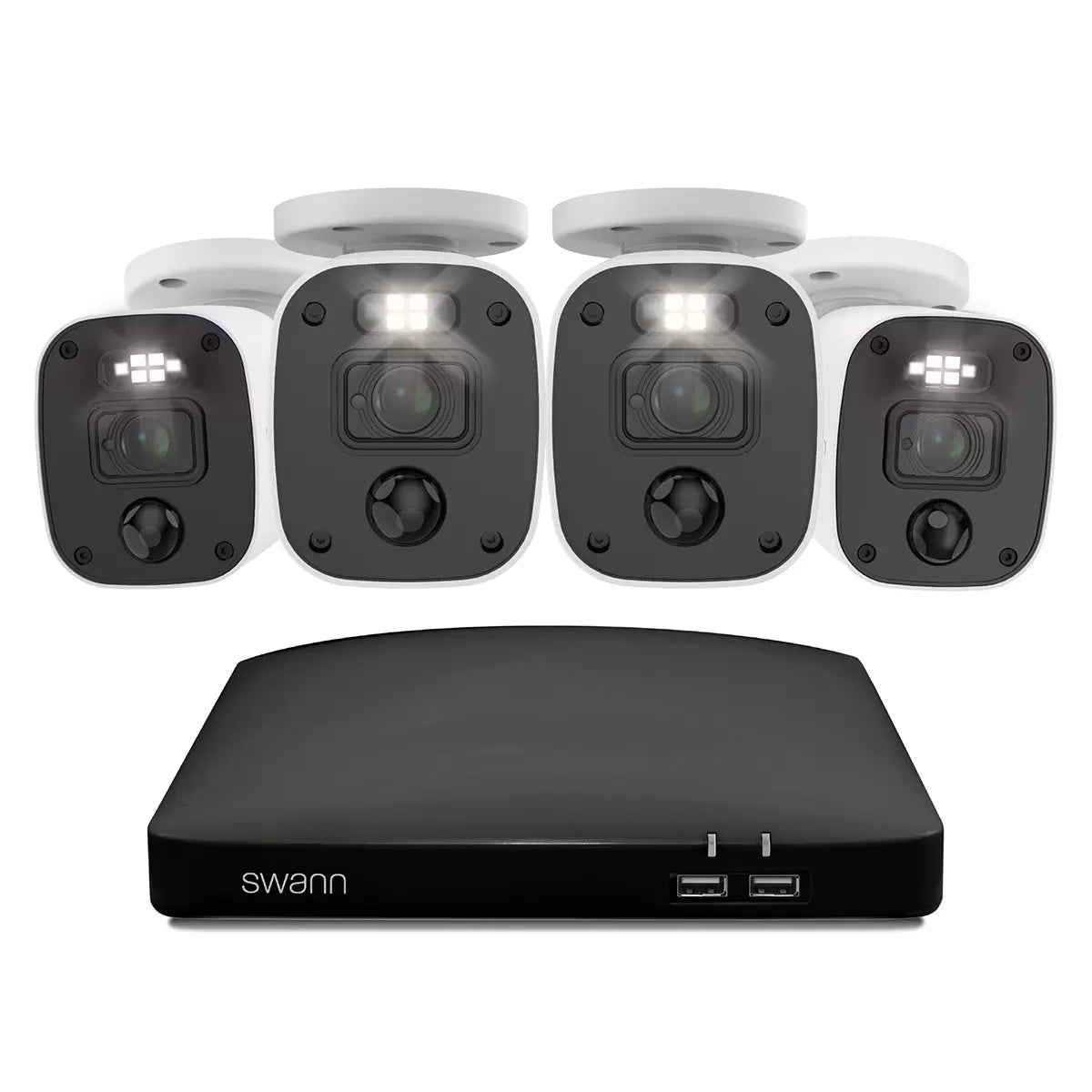 Swann 4MP (2K) DVR 8 x Channel / 4 x PRO-2KMQB Bullet Cameras with 1TB HDD