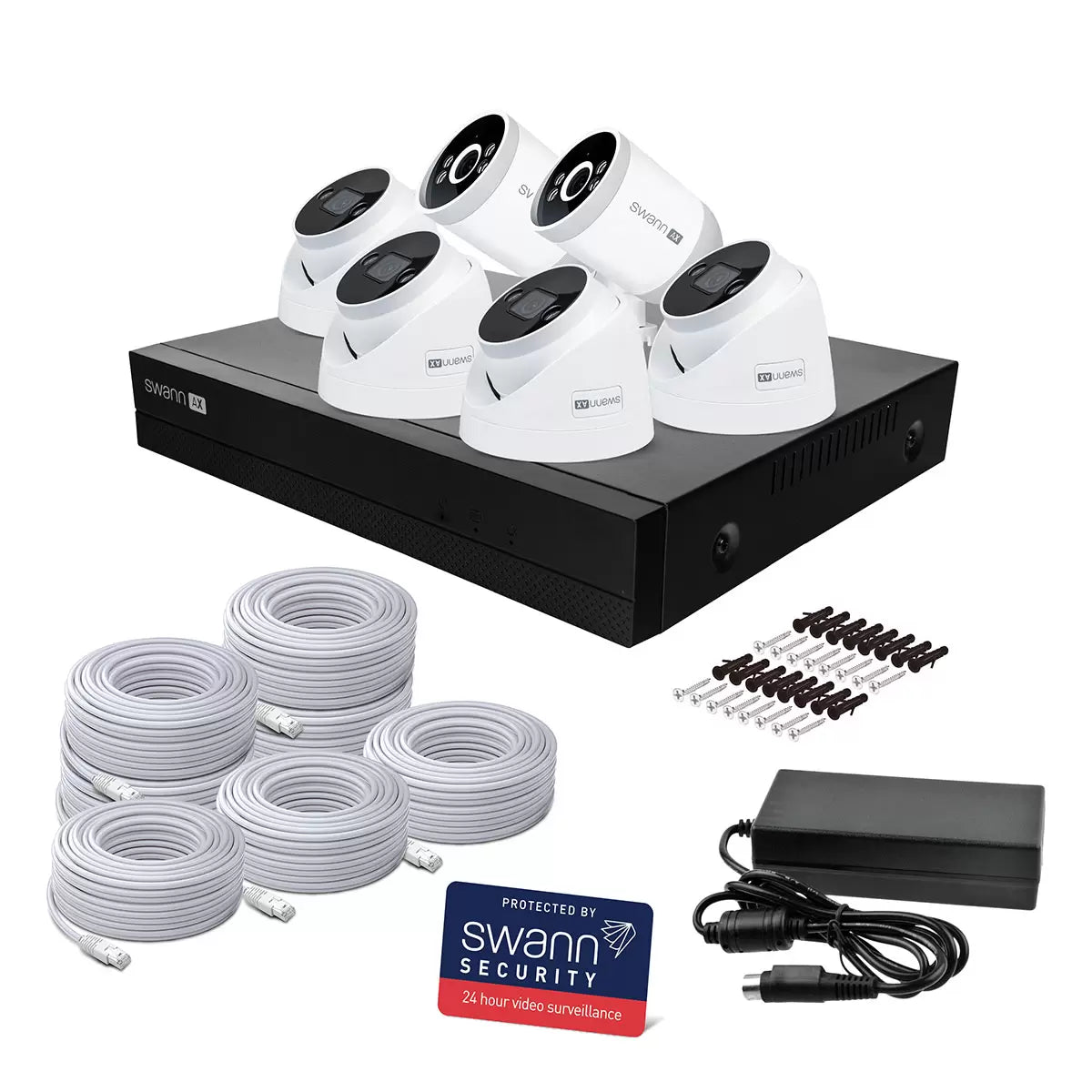 Swann 4K NVR 8 x Channel / 4 x NHD-ADVANCXD Dome & 2 x NHD-ADVANCXB Bullet Cam